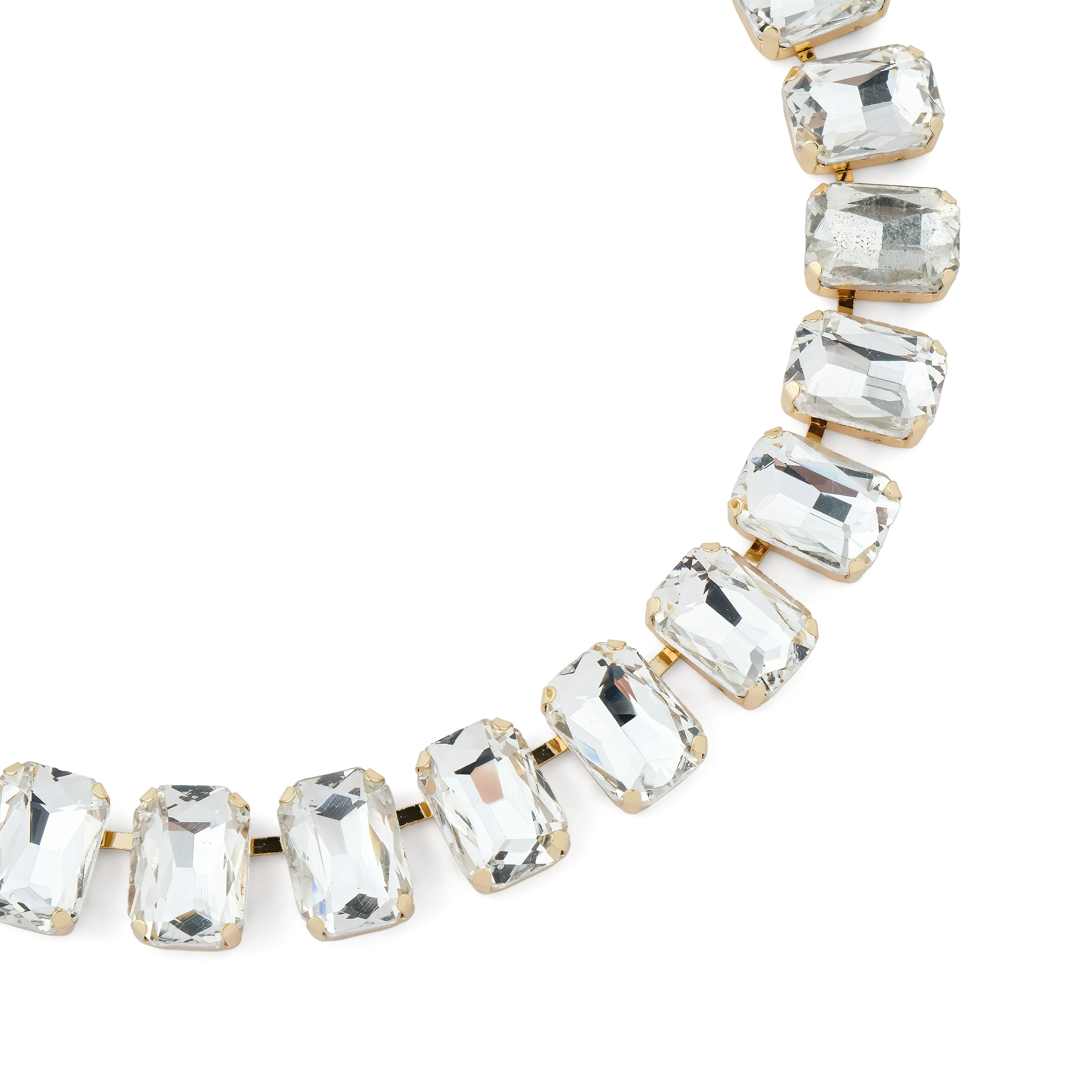 Necklace made of large white crystals
