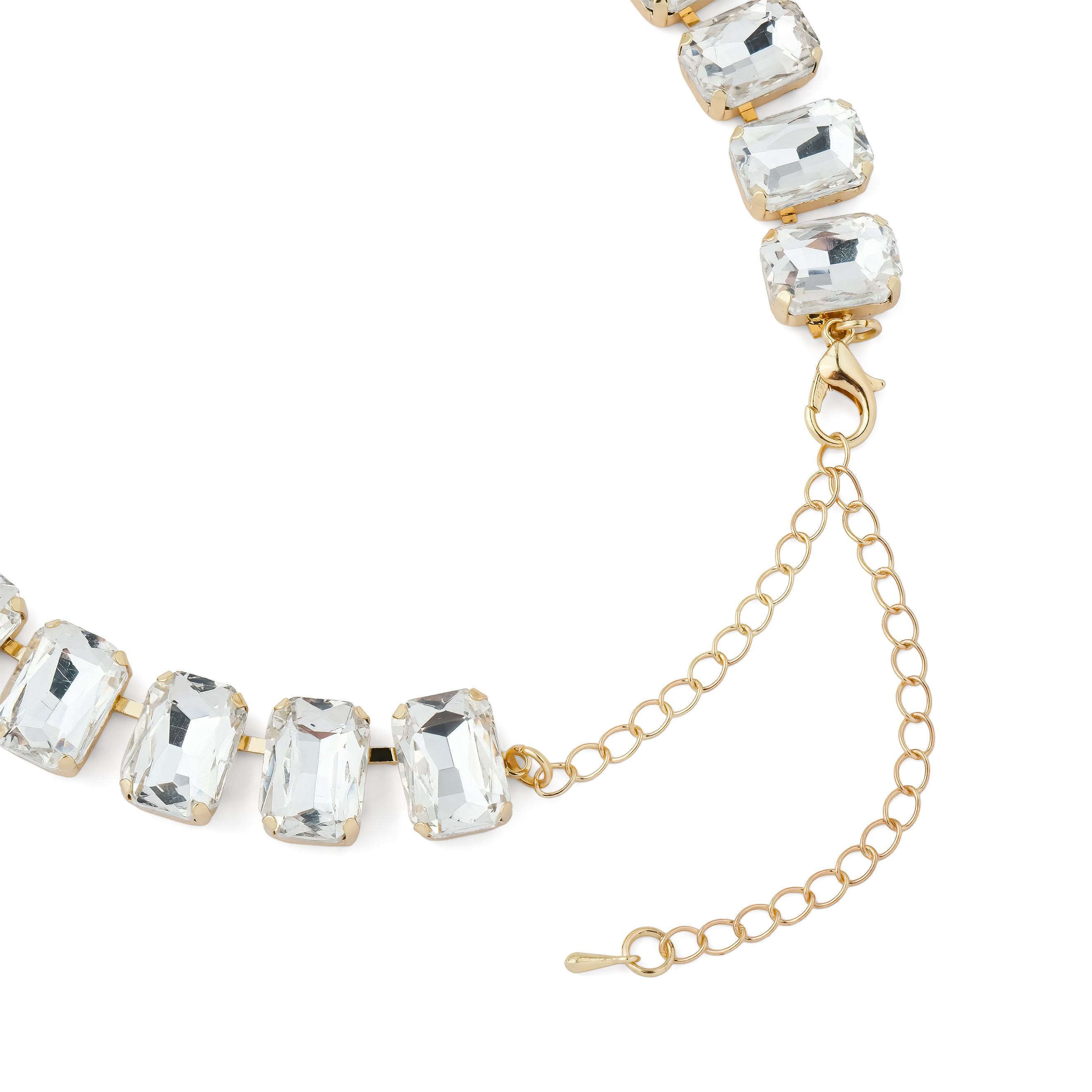 Necklace made of large white crystals