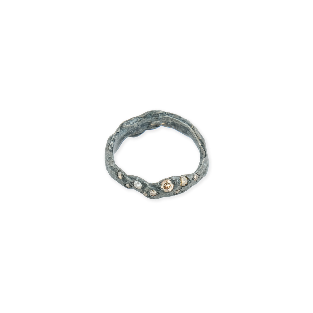 Kintsugi Jewelry Кольцо Brave из серебра с бриллиантами