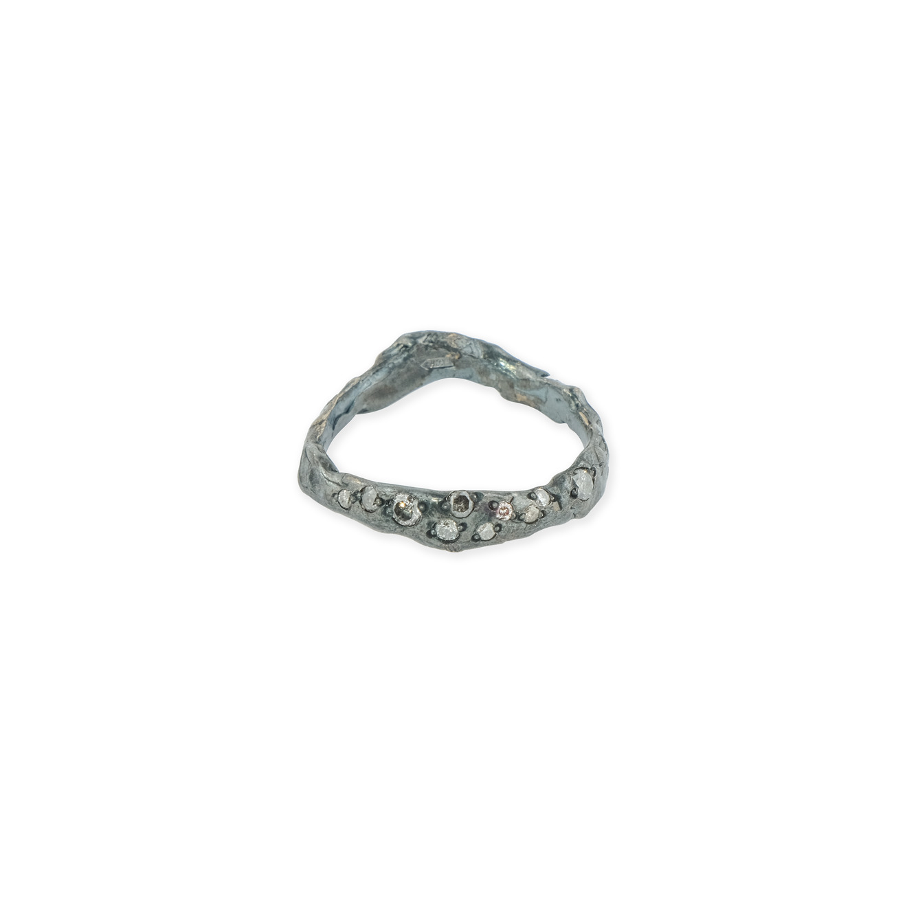 Kintsugi Jewelry Кольцо Brave из серебра с бриллиантами kintsugi jewelry черненые серьги из серебра silence с обсидианом
