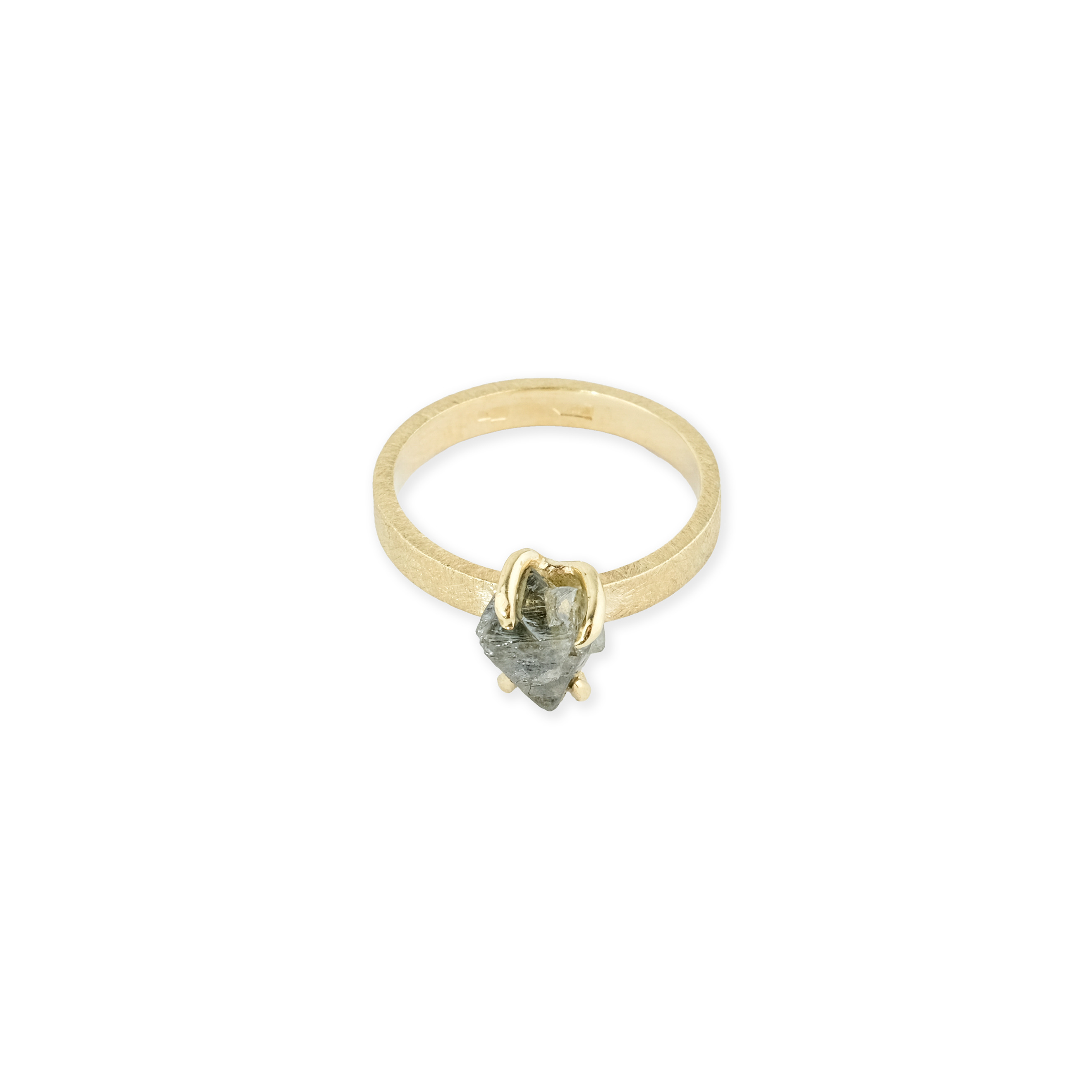 Кольцо Rough diamond золотое с кристаллом кварца