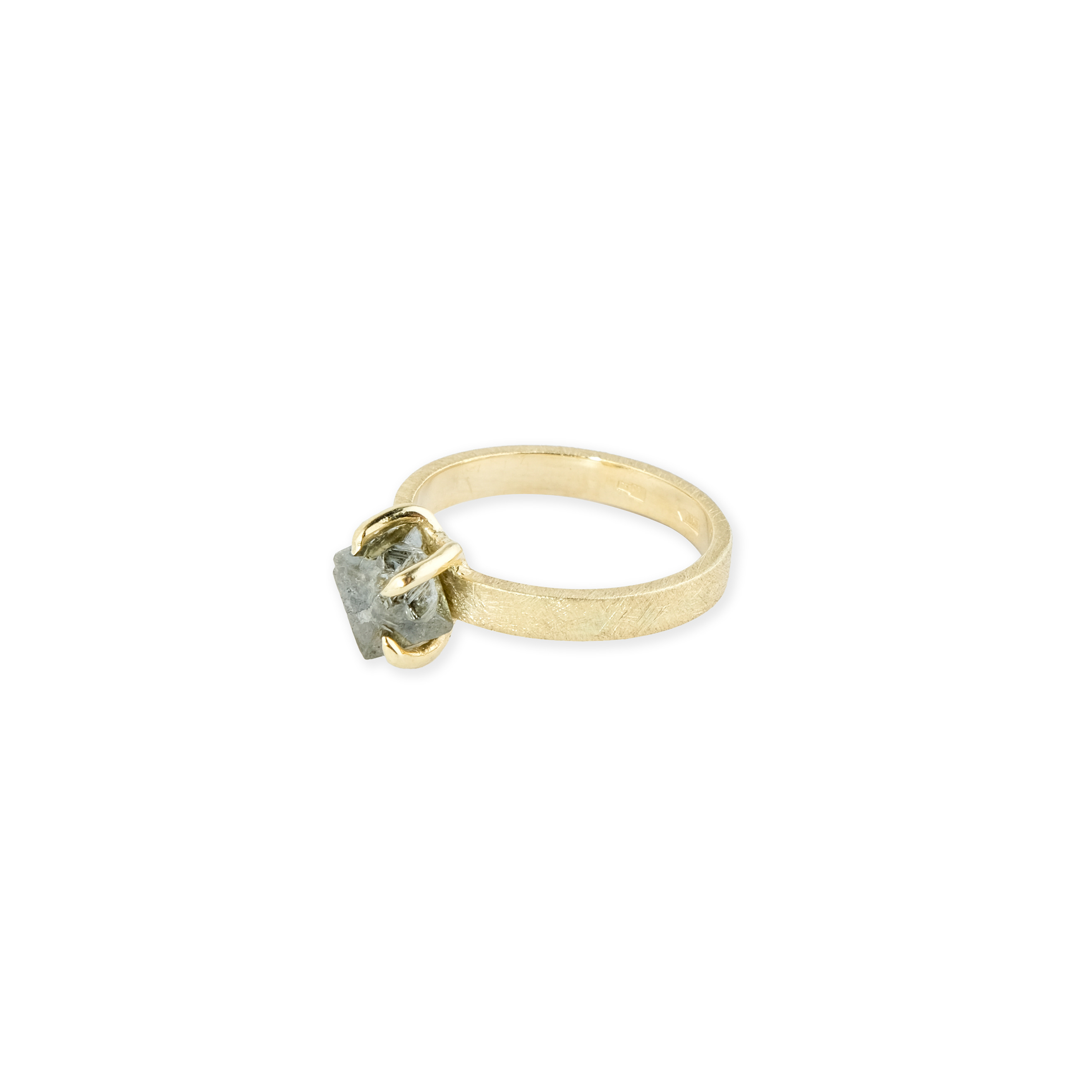 Кольцо Rough diamond золотое с кристаллом кварца