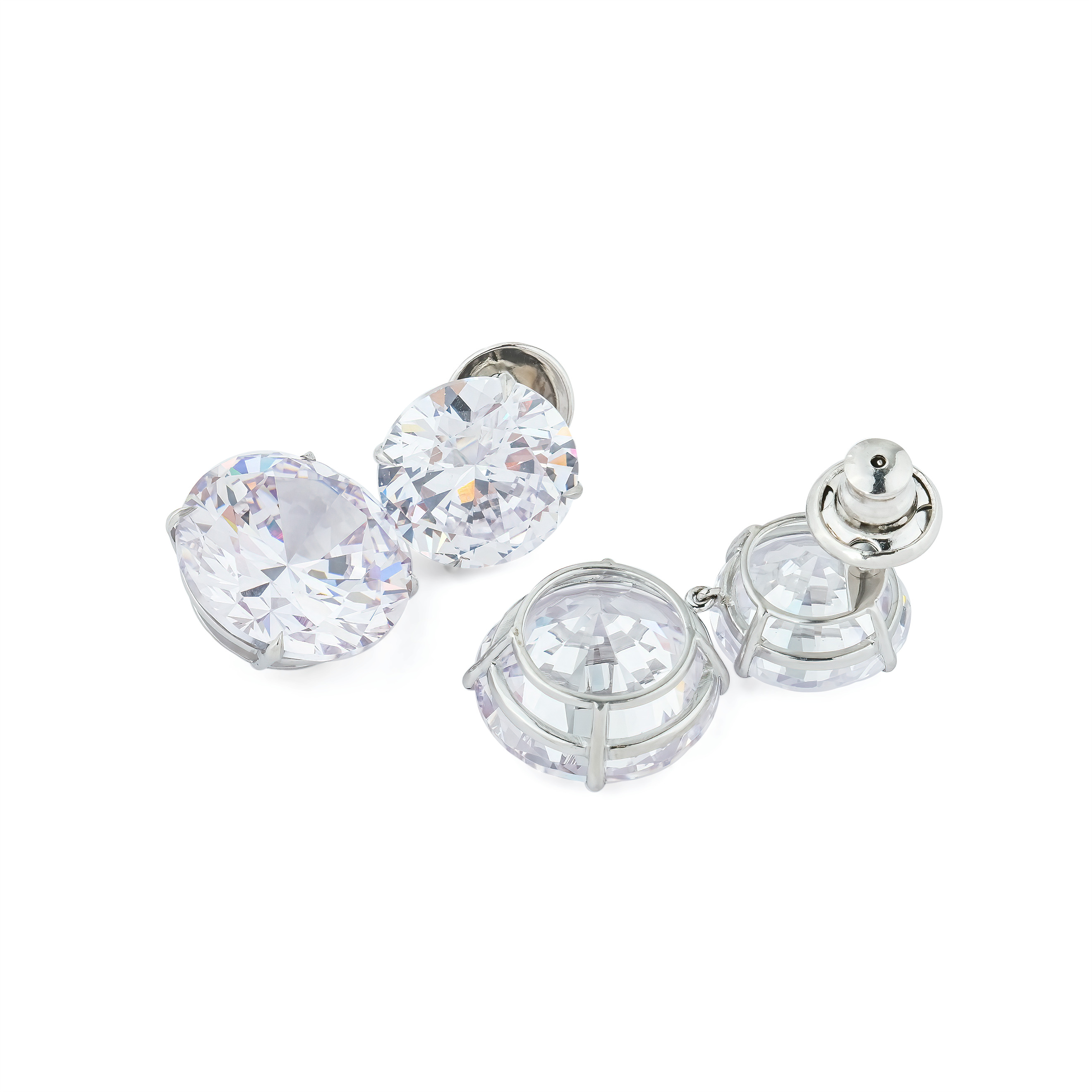Stud earrings with pendants