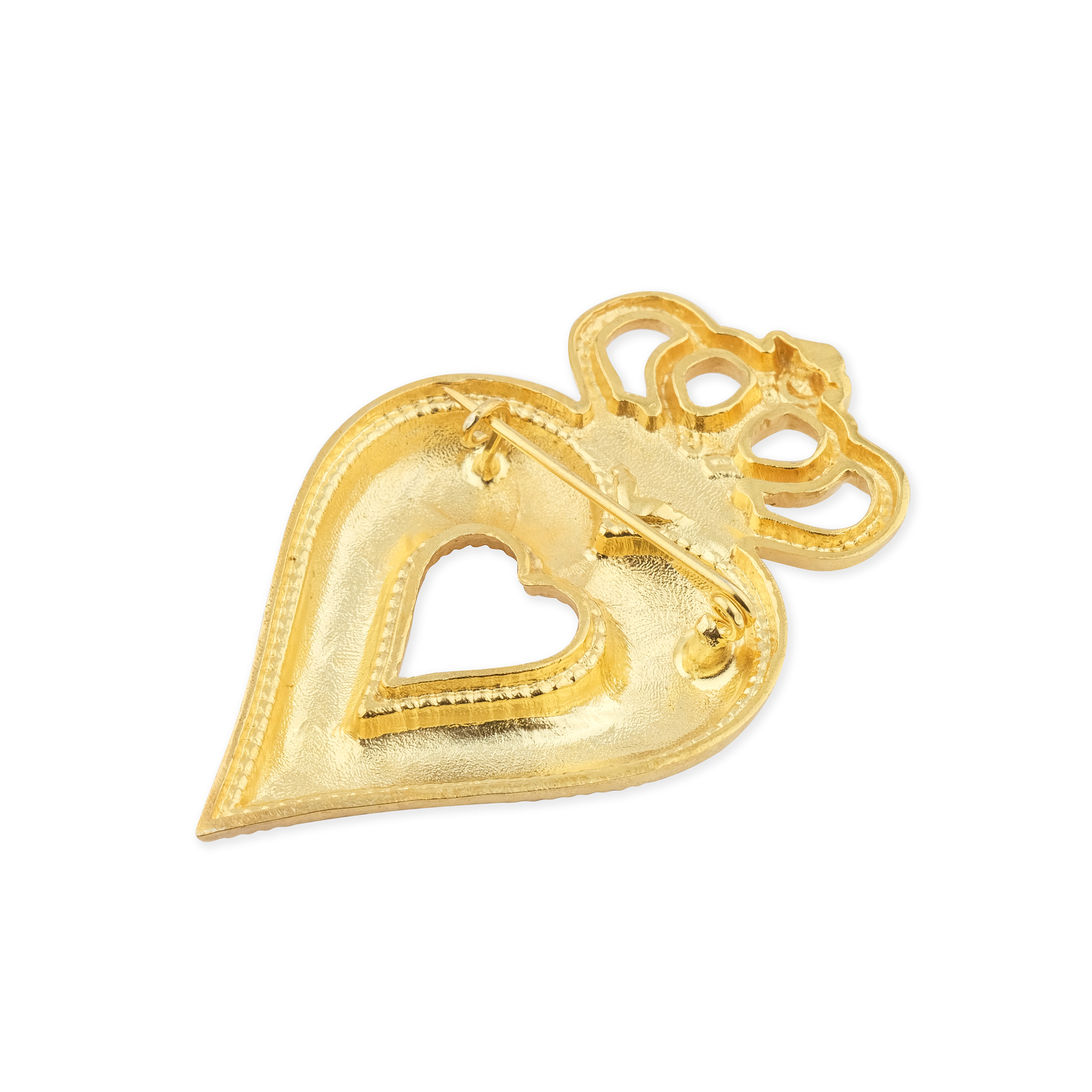 Gilded brooch-heart