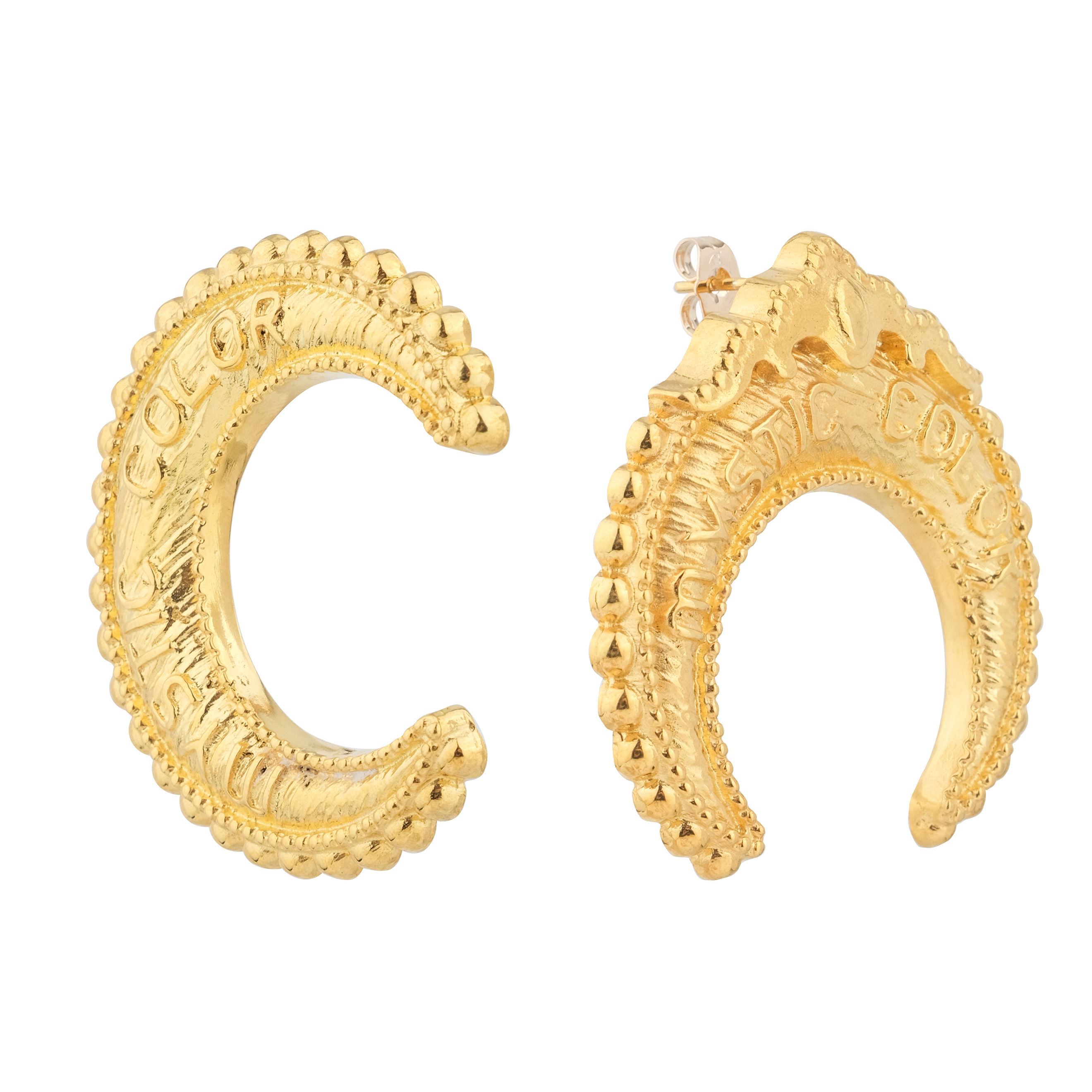 Gold-plated Crescent earrings