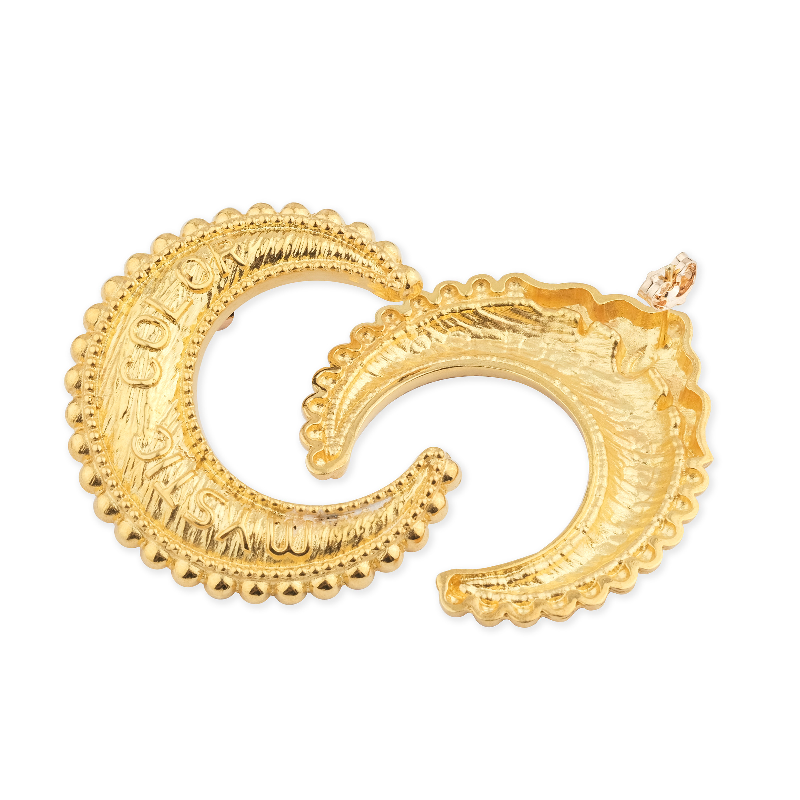 Gold-plated Crescent earrings