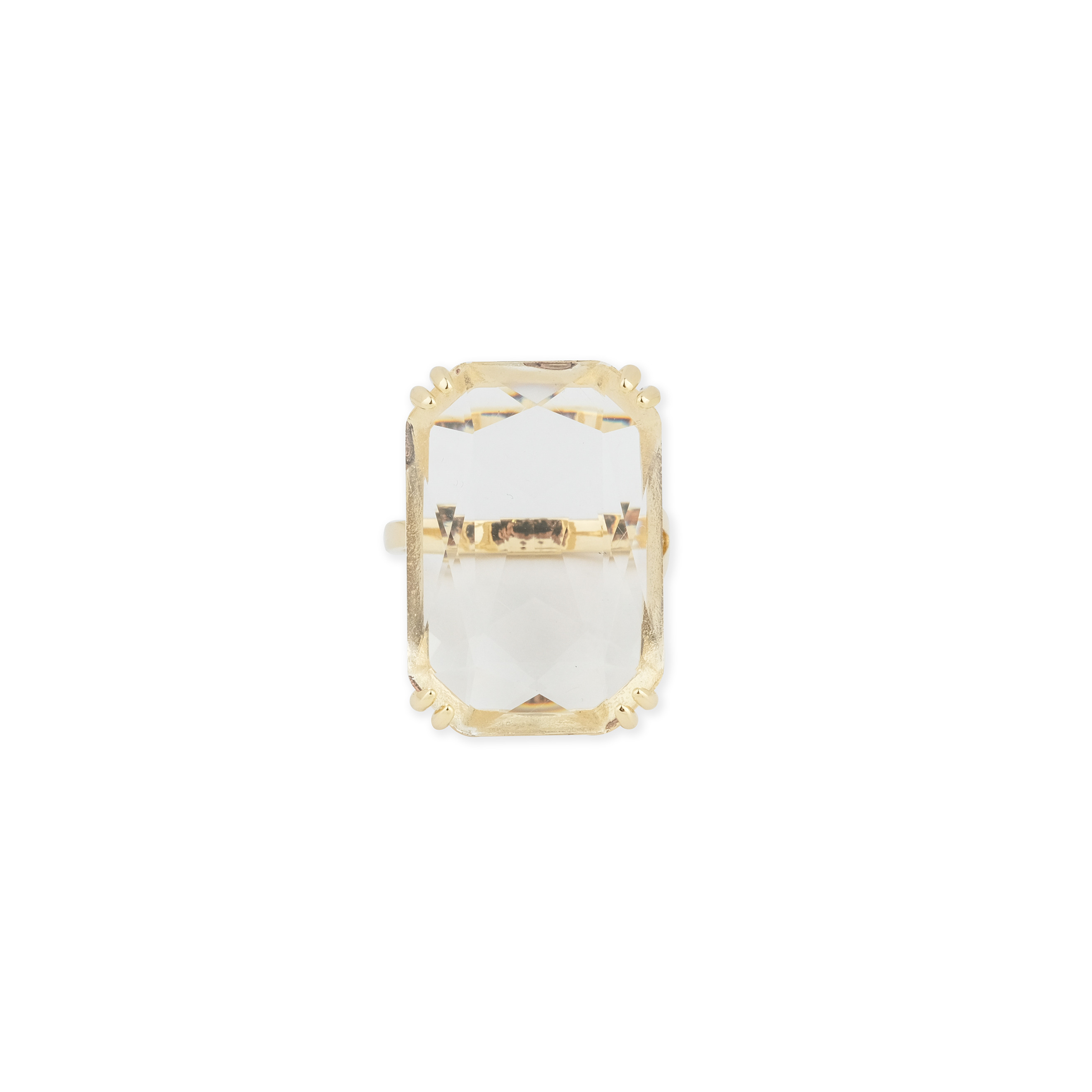 ring with rectangular crystal