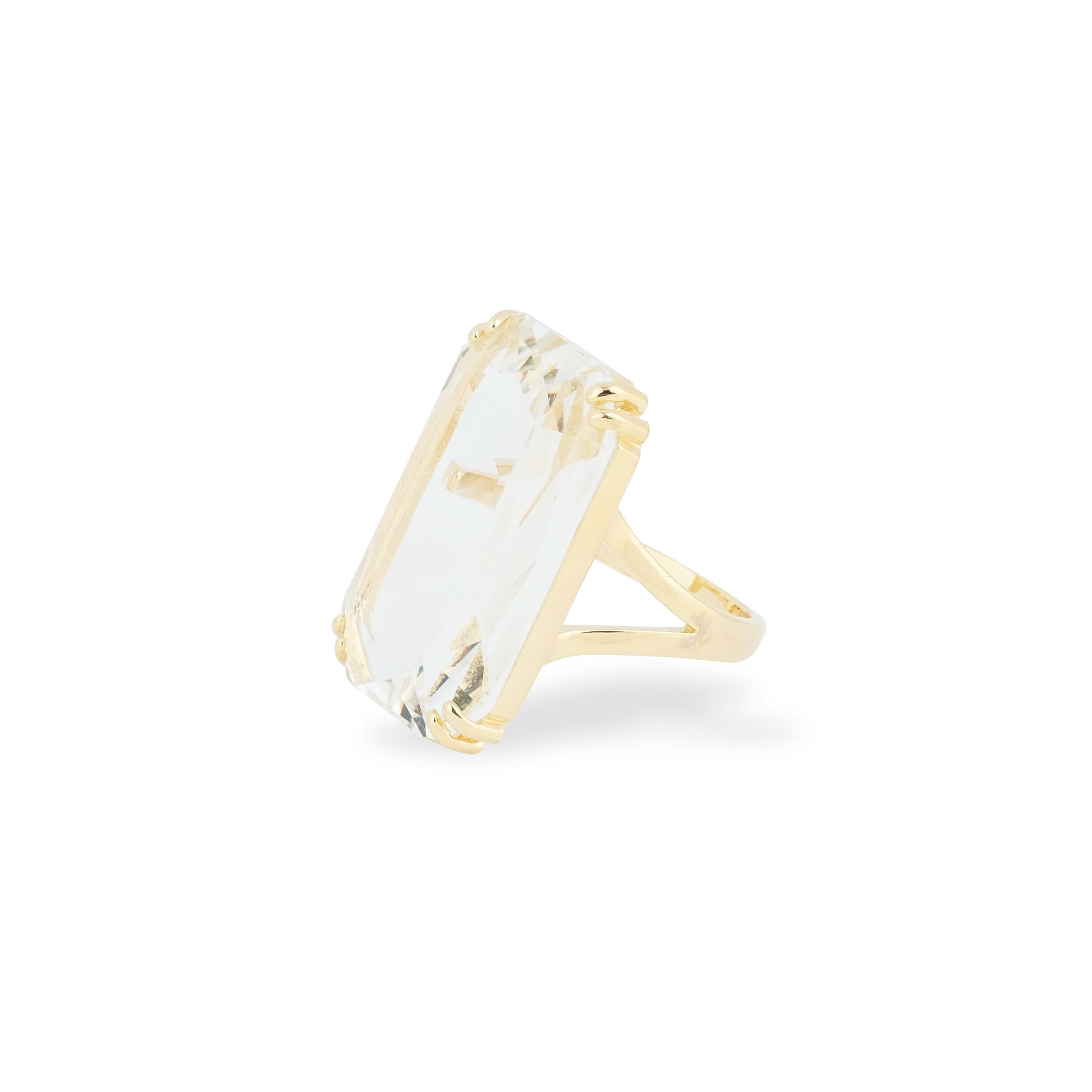 ring with rectangular crystal