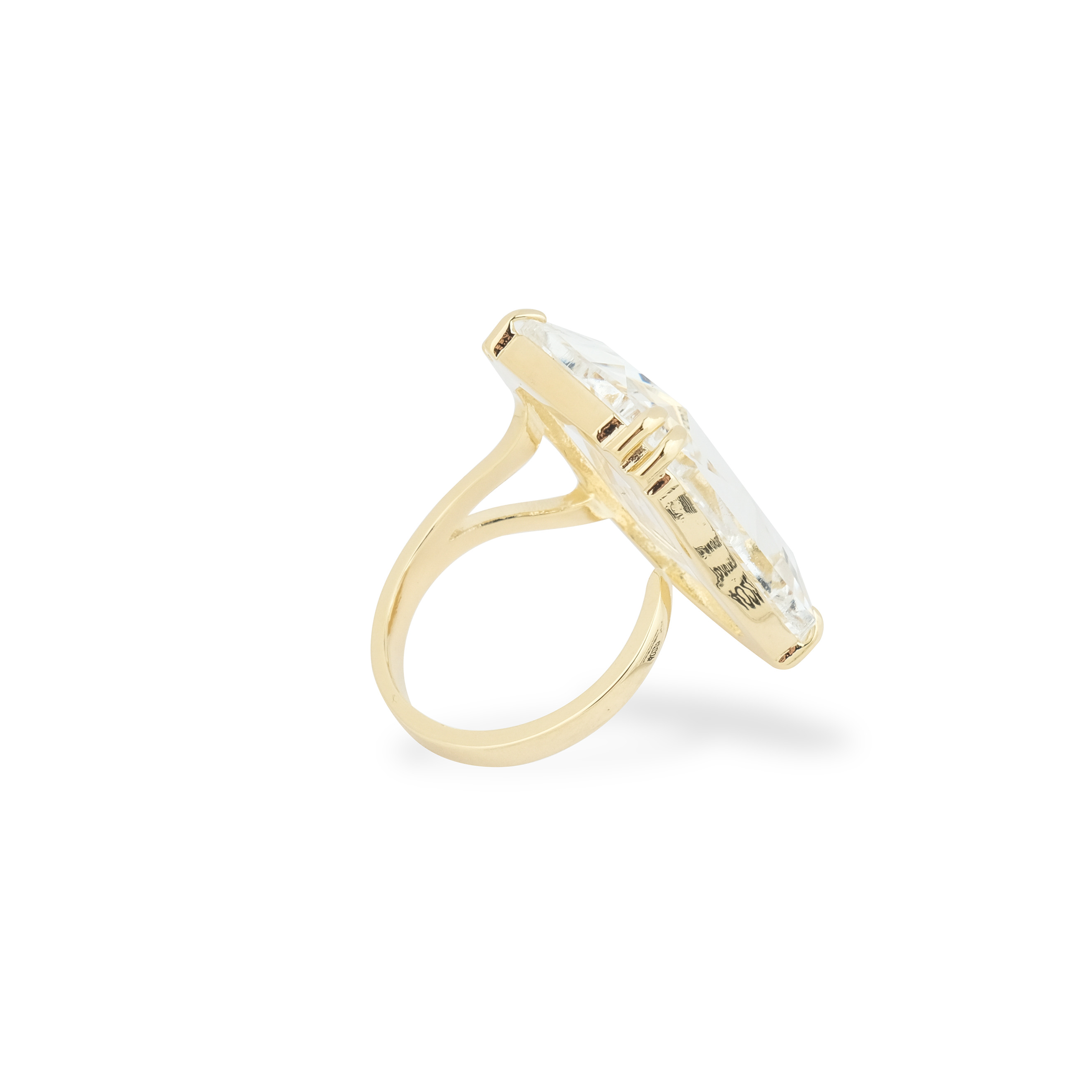 ring with rectangular crystal