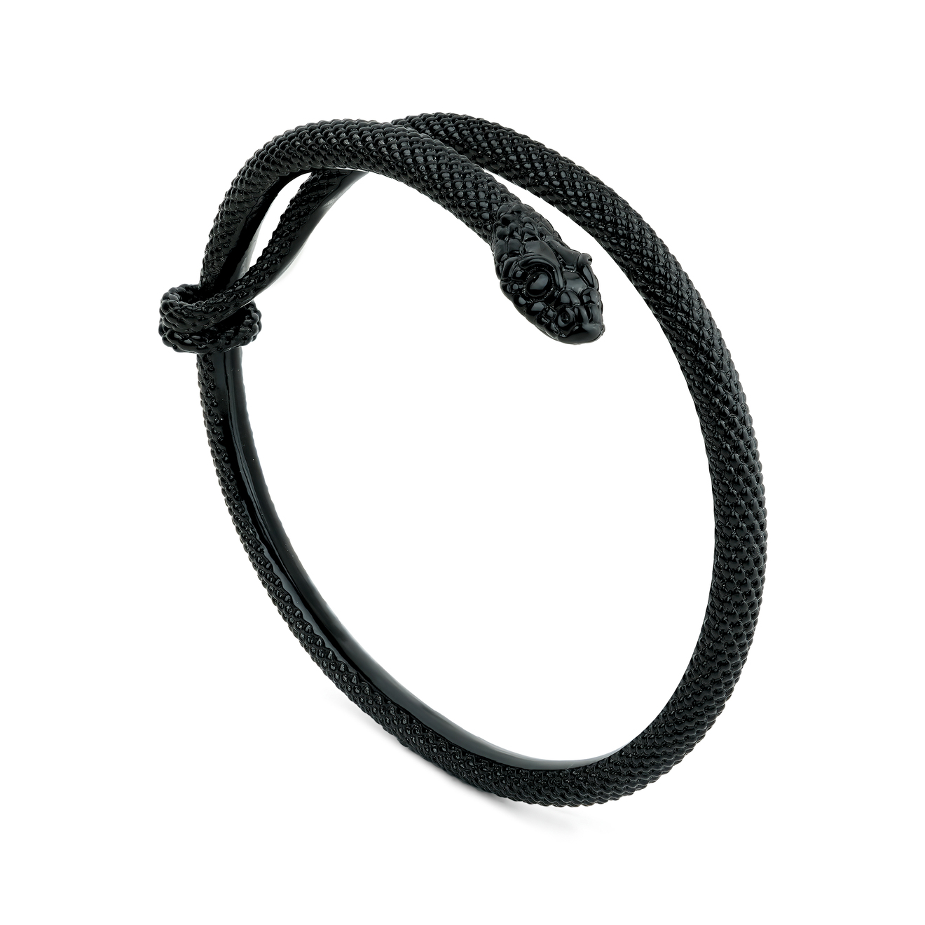 Caviar Jewellery Черный браслет-змея SERPENT caviar jewellery белые серьги змеи с кварцем serpent