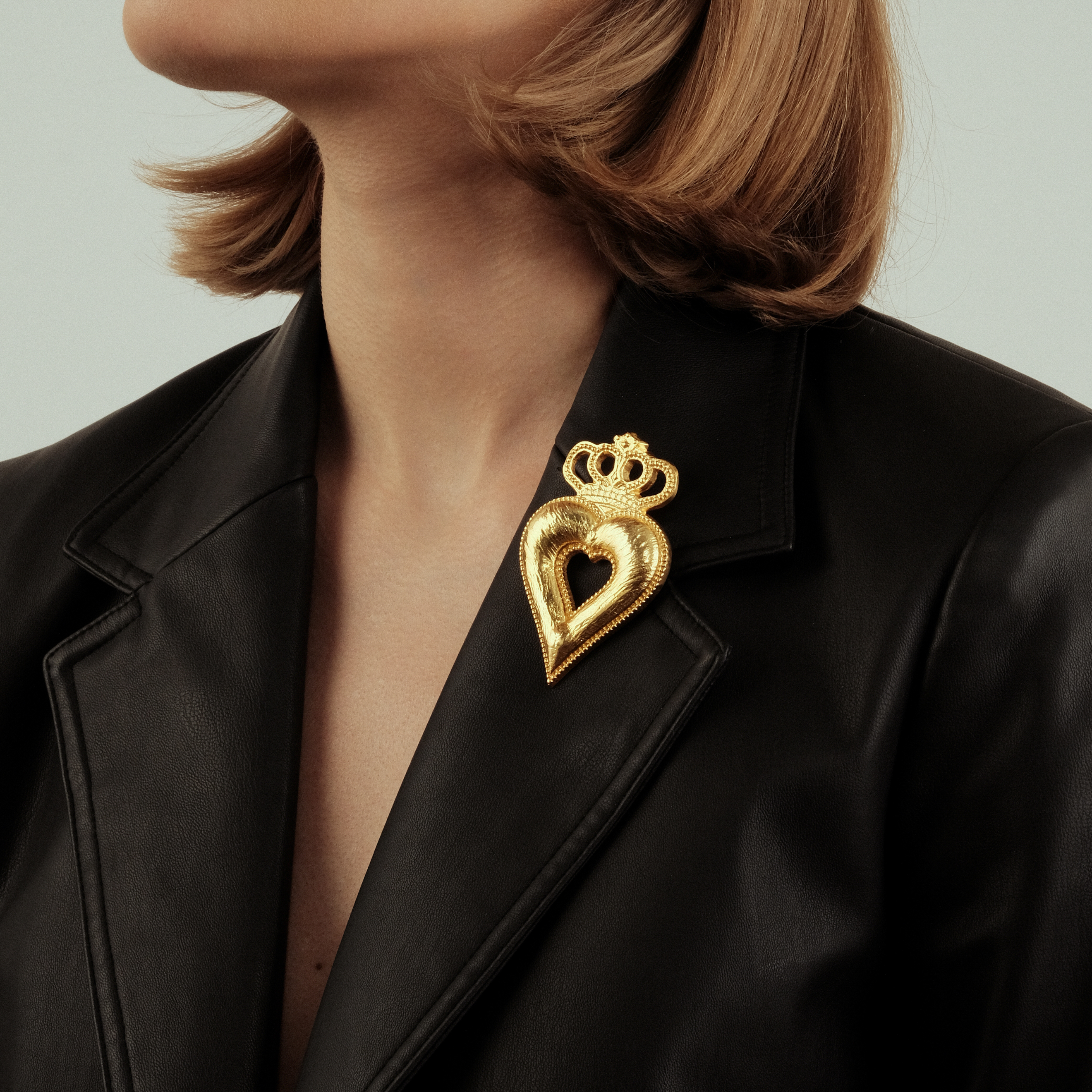 Gilded brooch-heart