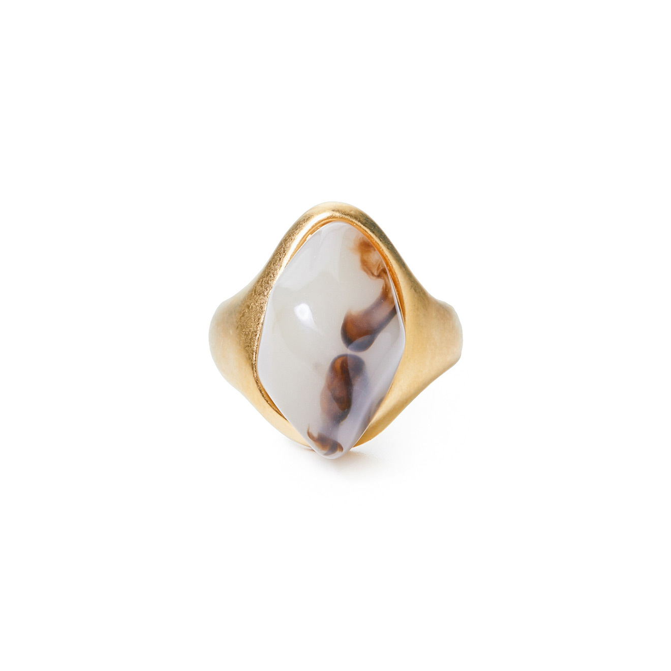 ring with beige stone