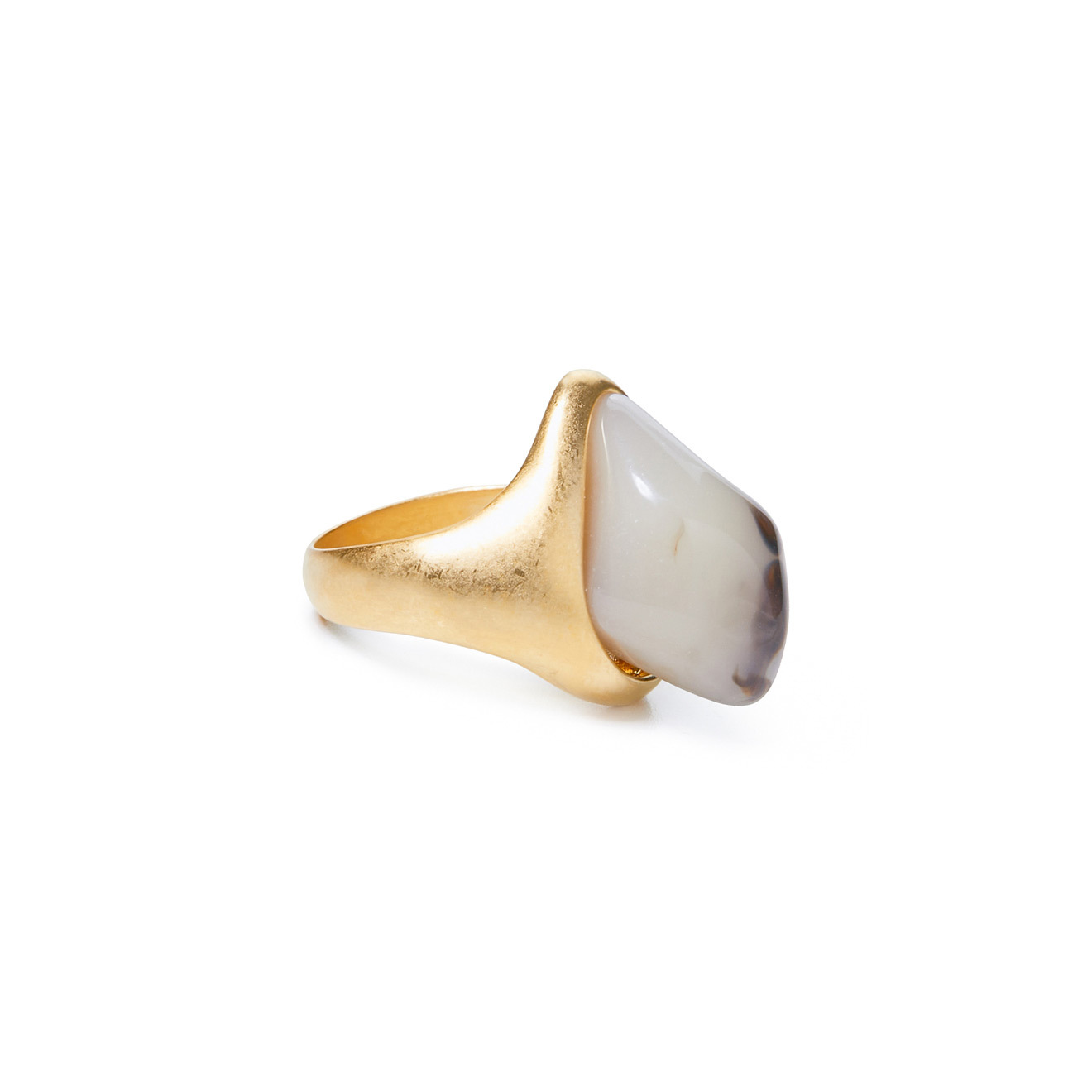 ring with beige stone