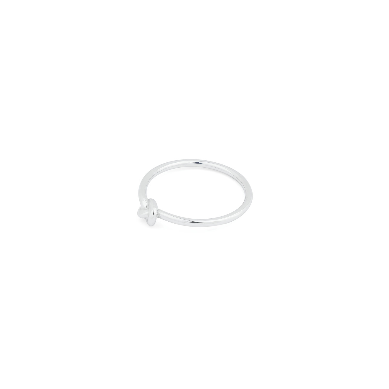 mates позолоченное тонкое кольцо из серебра с круглым рубином Mates Тонкое кольцо-узел из серебра