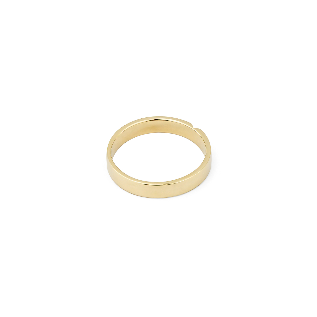 Mates Мужское кольцо с половинкой сердца из желтого золота