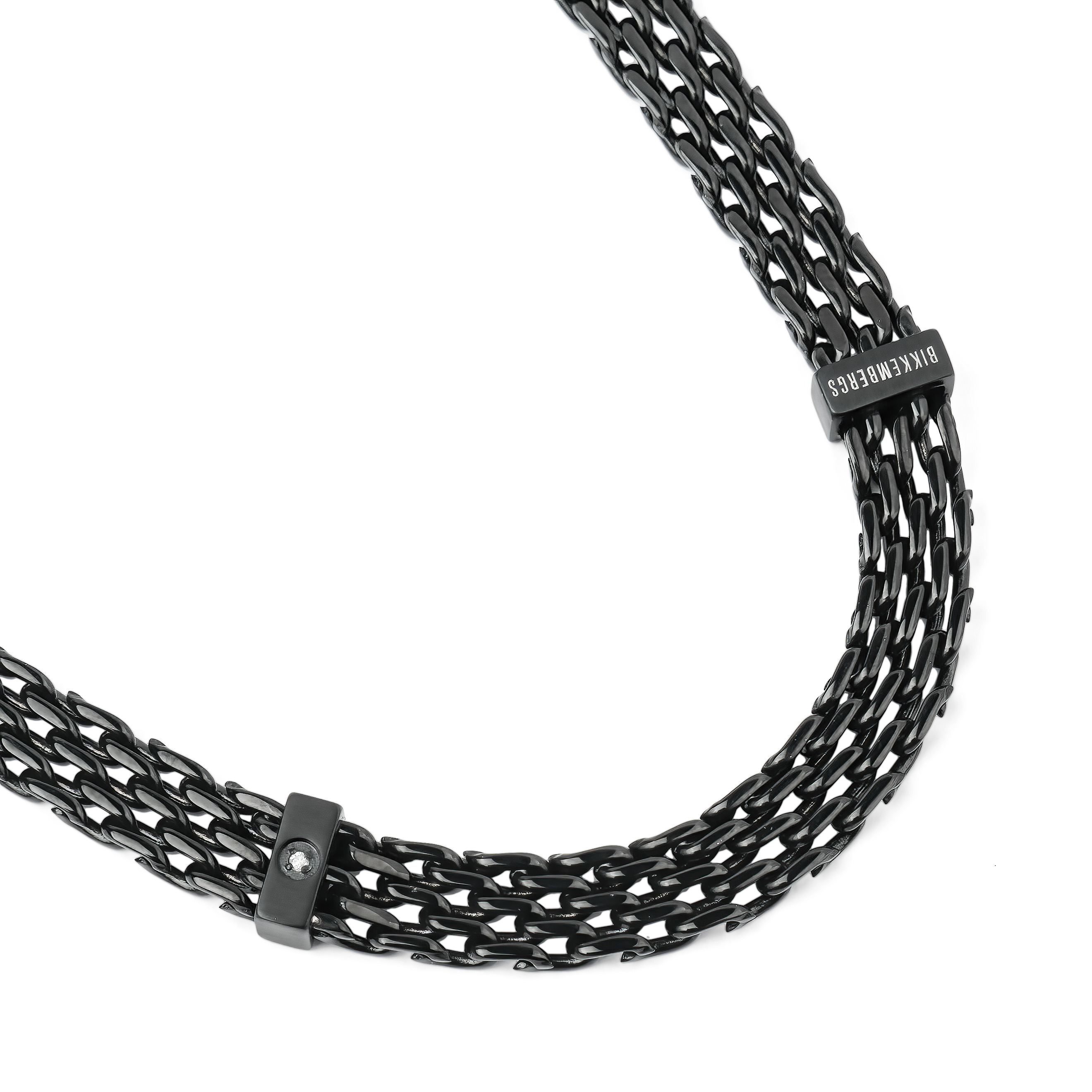Stainless steel bracelet with one diamond