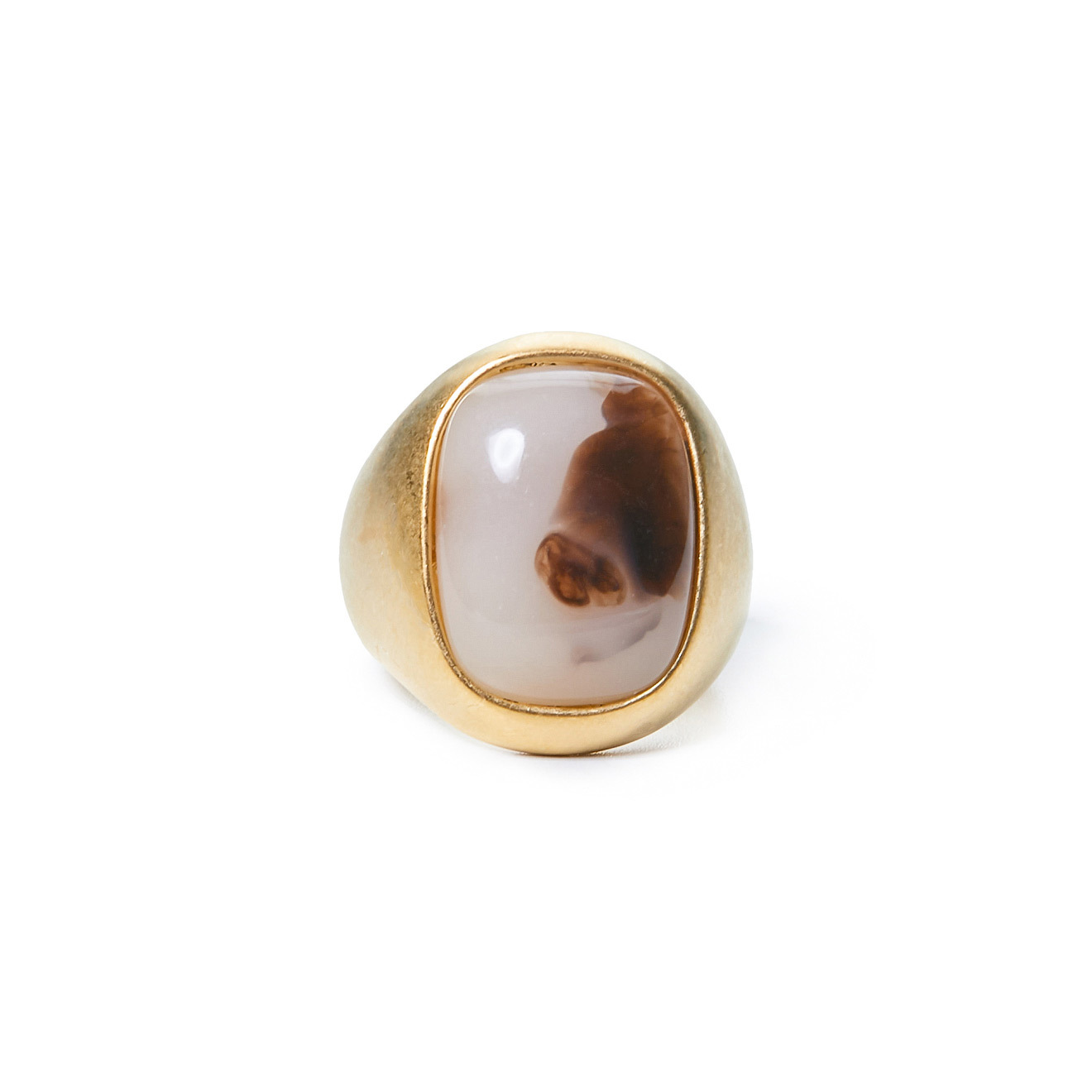 signet with a two-tone stone