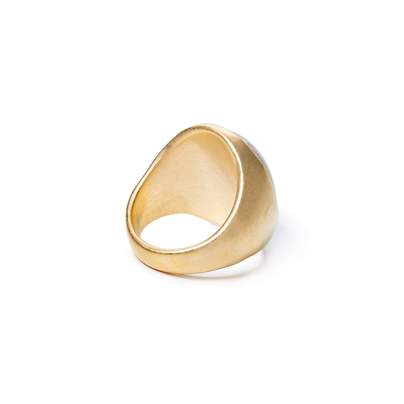 signet with a two-tone stone