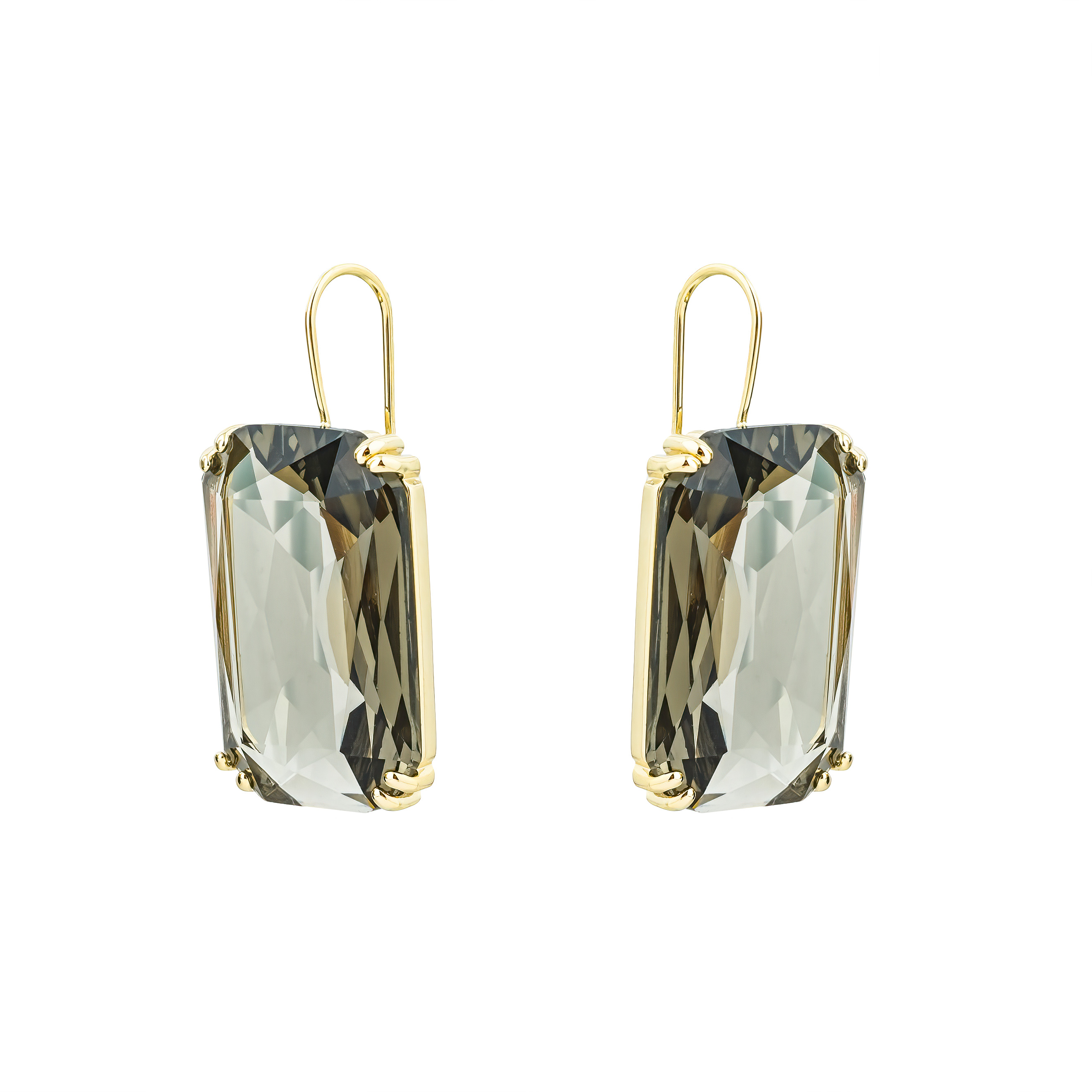earrings with large black crystals