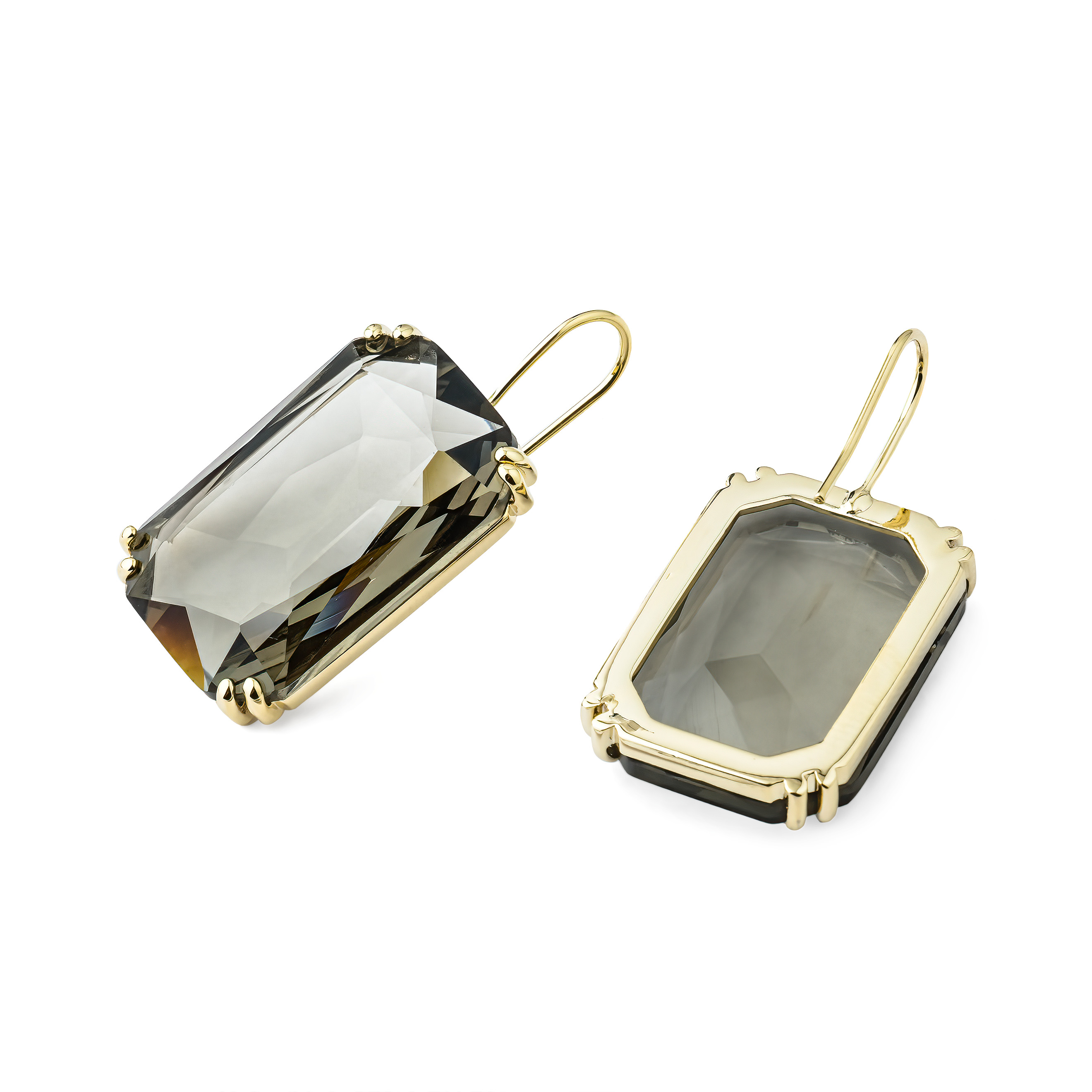 earrings with large black crystals