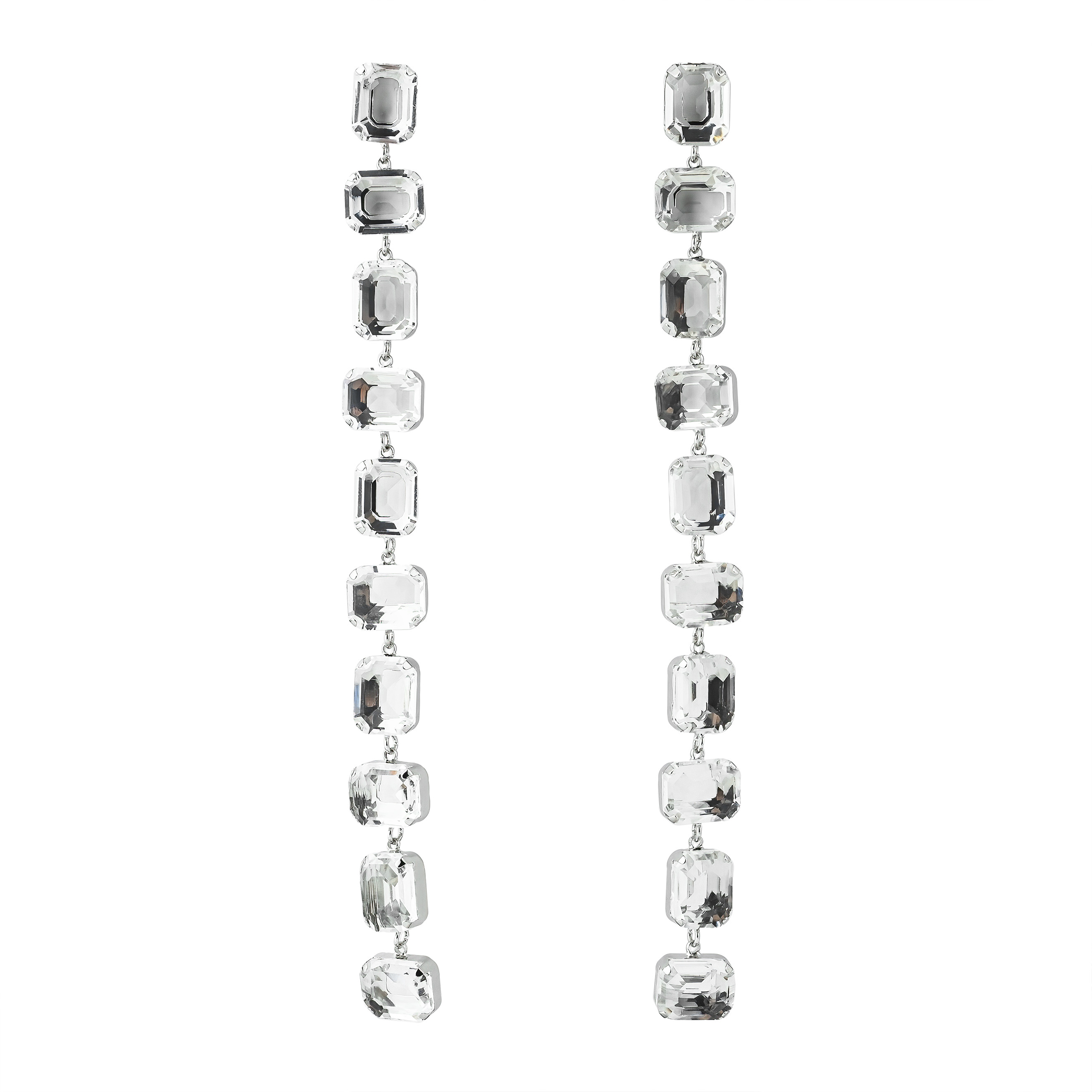 long earrings with crystals