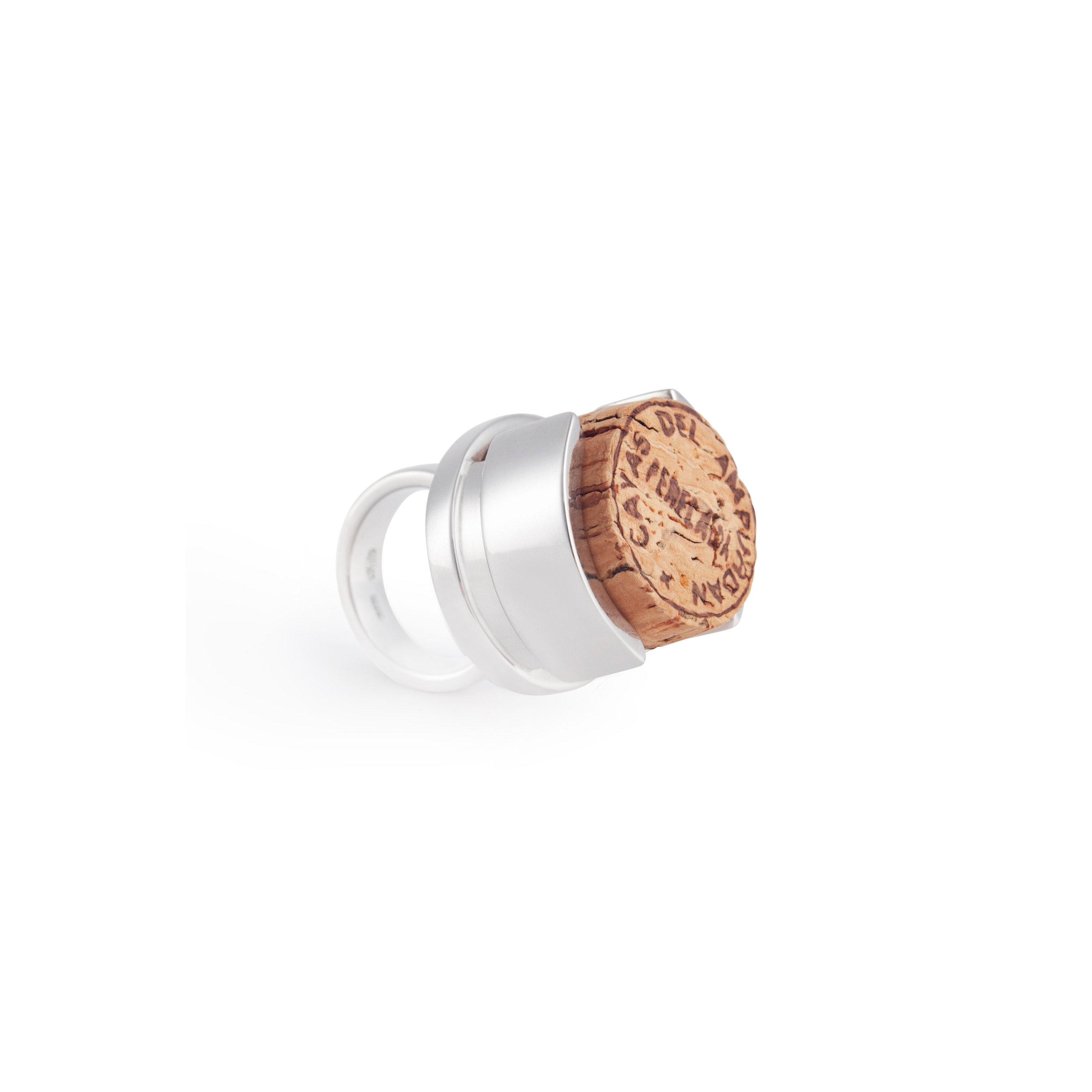 CORK silver "Bottle" ring