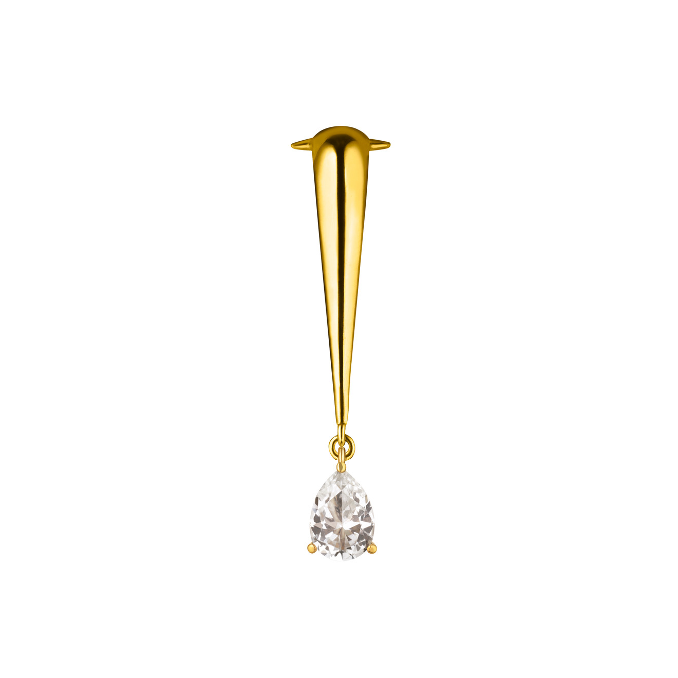 Vertigo Jewellery Lab Позолоченный клаймбер VENENUM CLIMBER TOPAZ из серебра с топазом vertigo jewellery lab кольцо hexo из белого золота с топазом авторской огранки