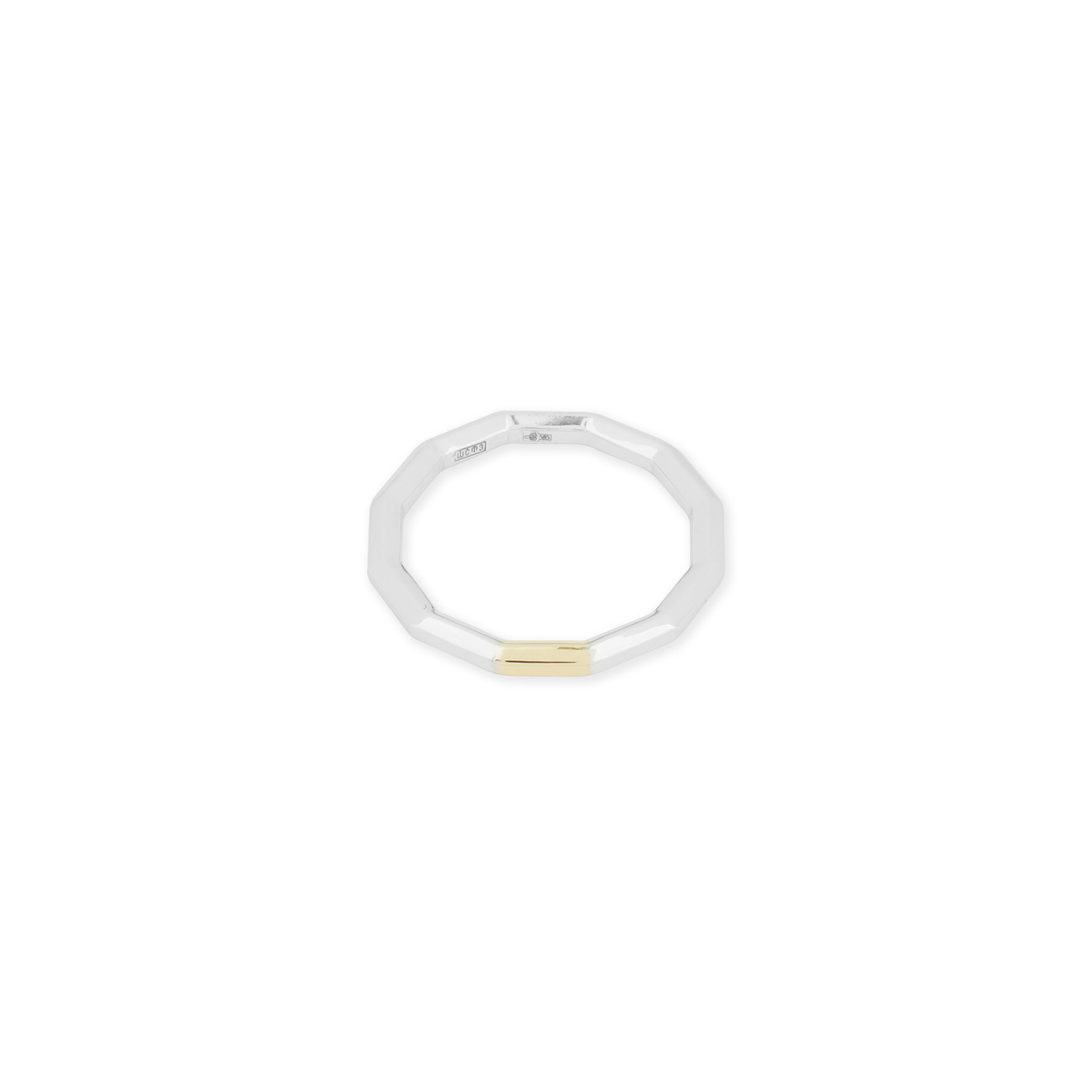 Avgvst Обручальное кольцо из золота Double Gold с сегментом из лимонного золота avgvst кольцо 1 2 с белой эмалью из белого золота