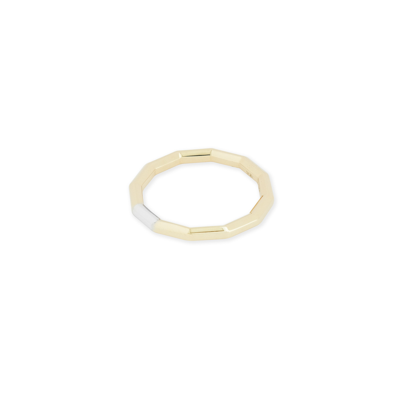 Avgvst Обручальное кольцо из золота Double Gold с сегментом из белого золота avgvst кольцо 1 2 с белой эмалью из белого золота