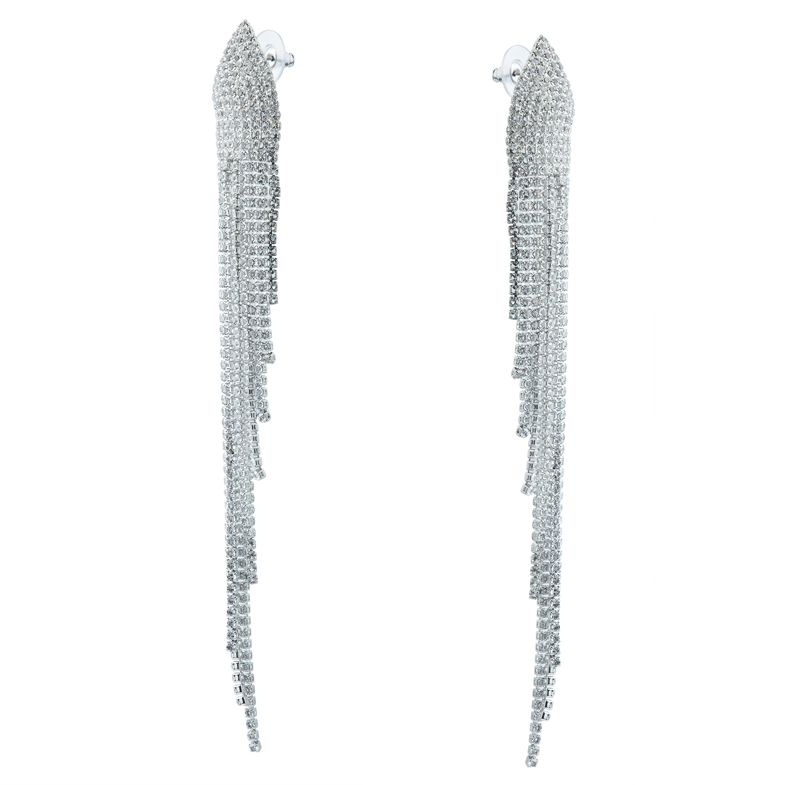 earrings completelcovered with crystals