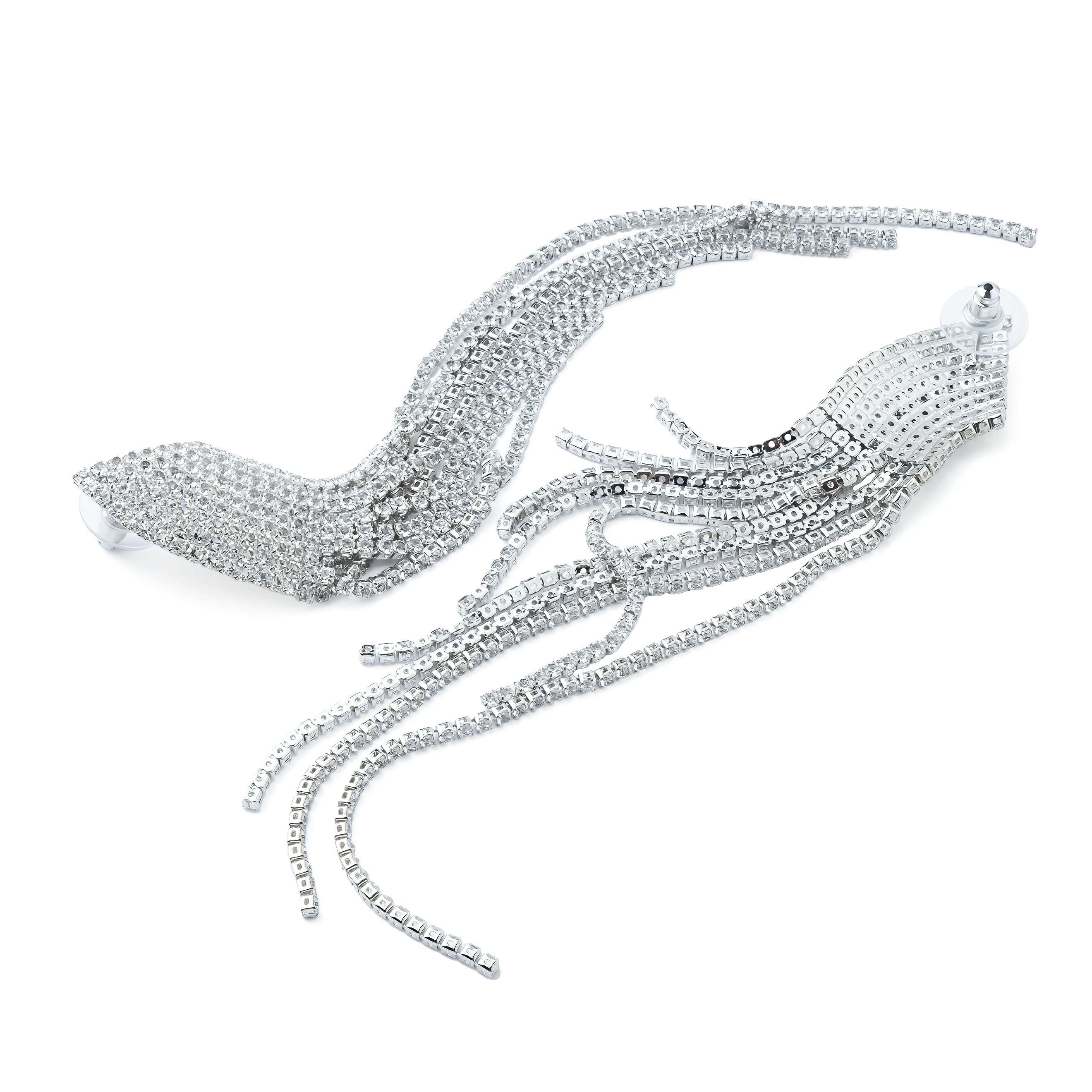 earrings completelcovered with crystals