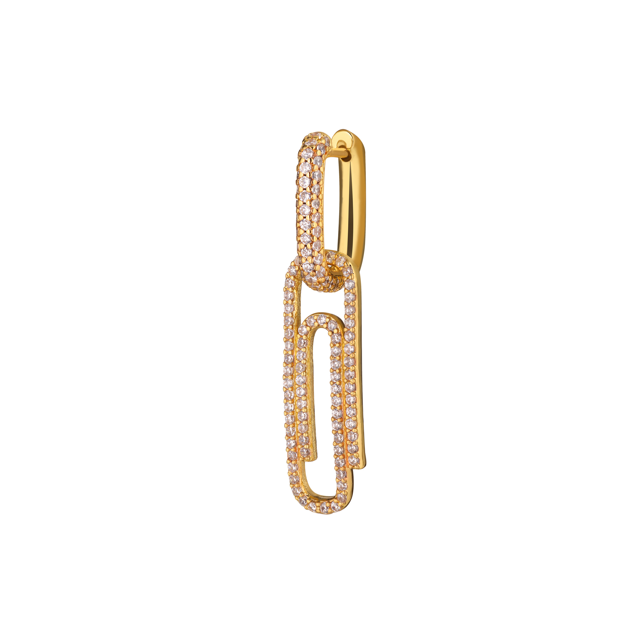 Gold Shiny Clip single earring