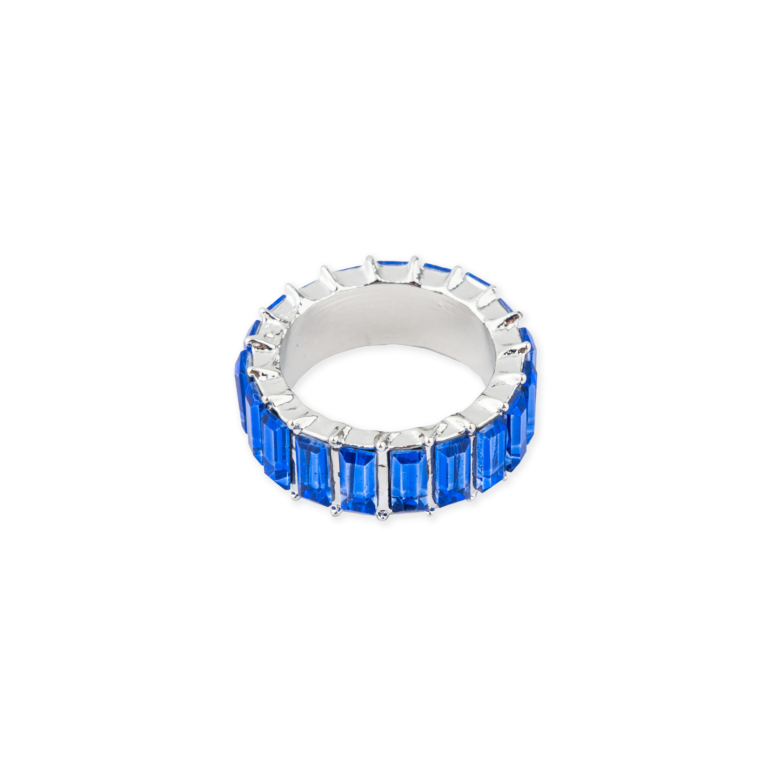 ring with blue crystals