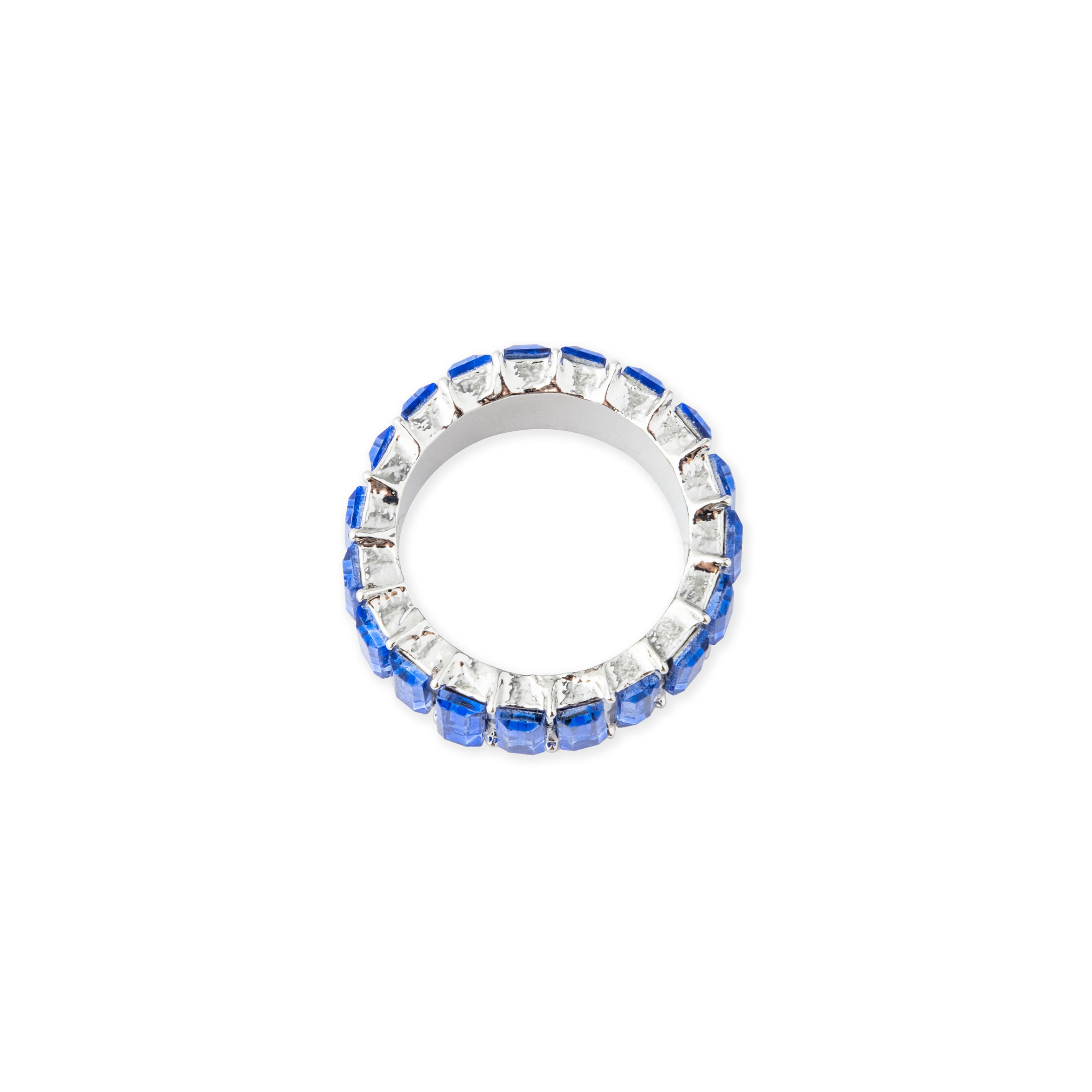 ring with blue crystals