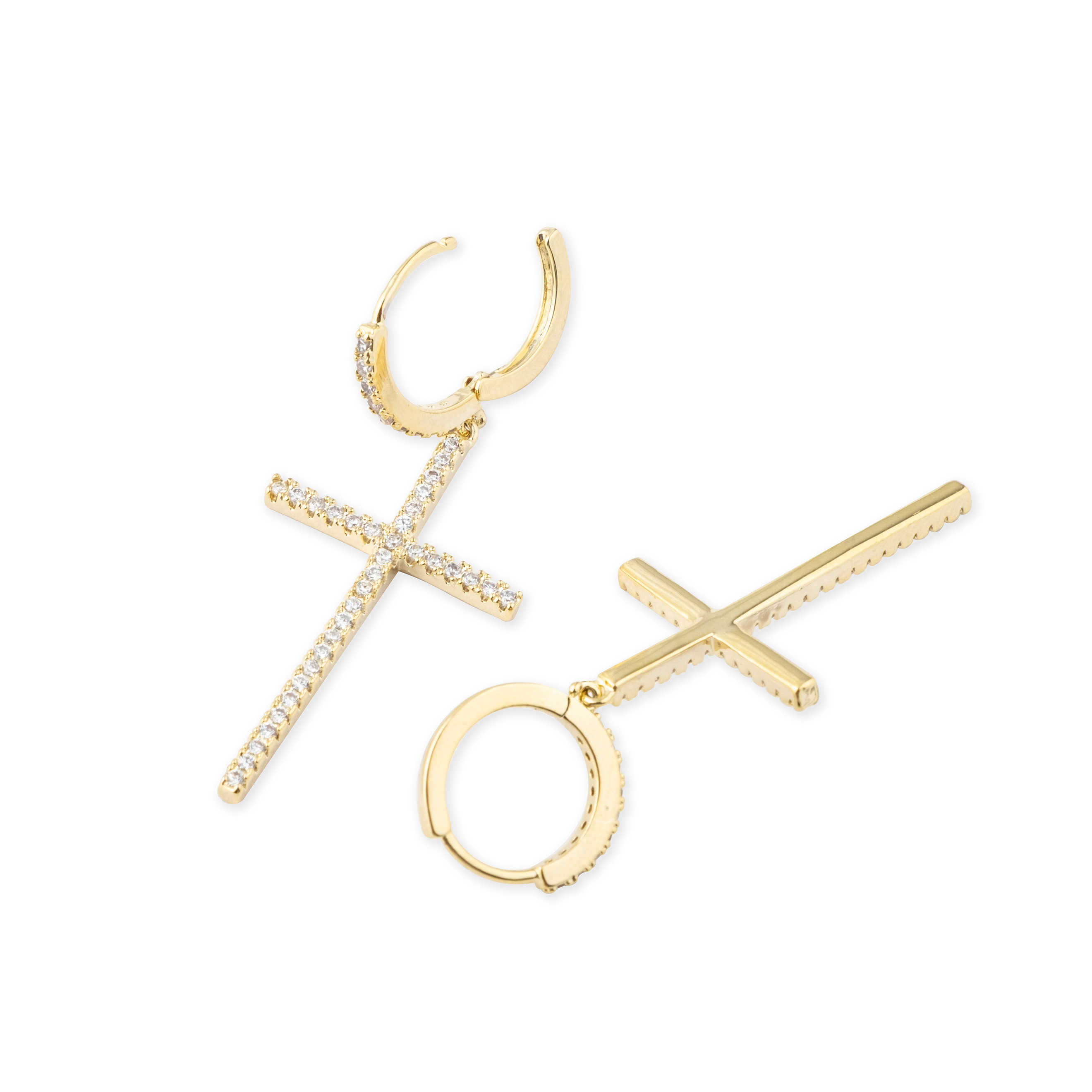 Thin Cross Earrings
