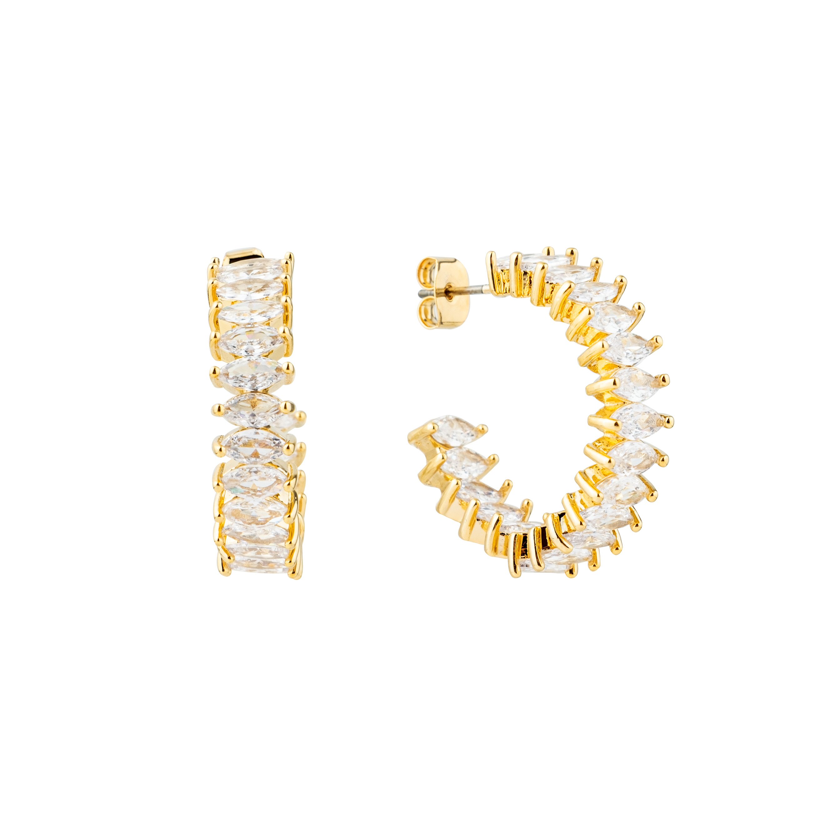 Marquise Cut pavй earrings with crystals