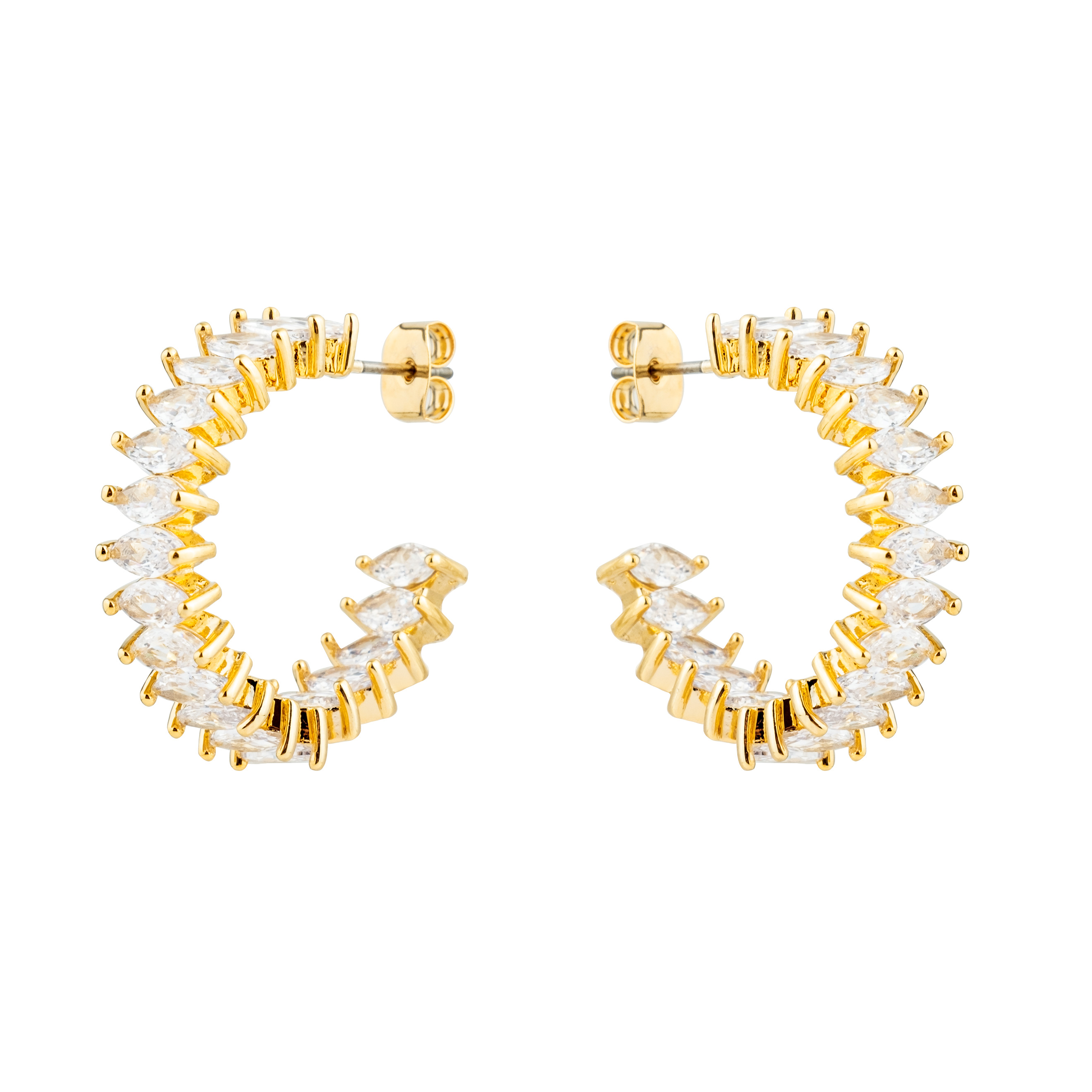 Marquise Cut pavй earrings with crystals