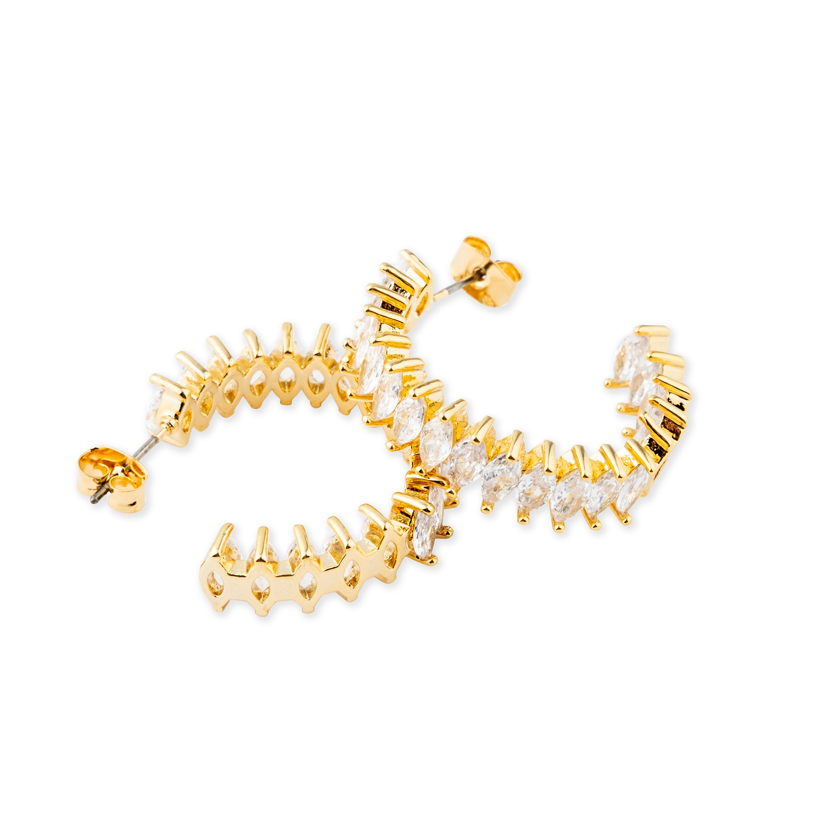 Marquise Cut pavй earrings with crystals