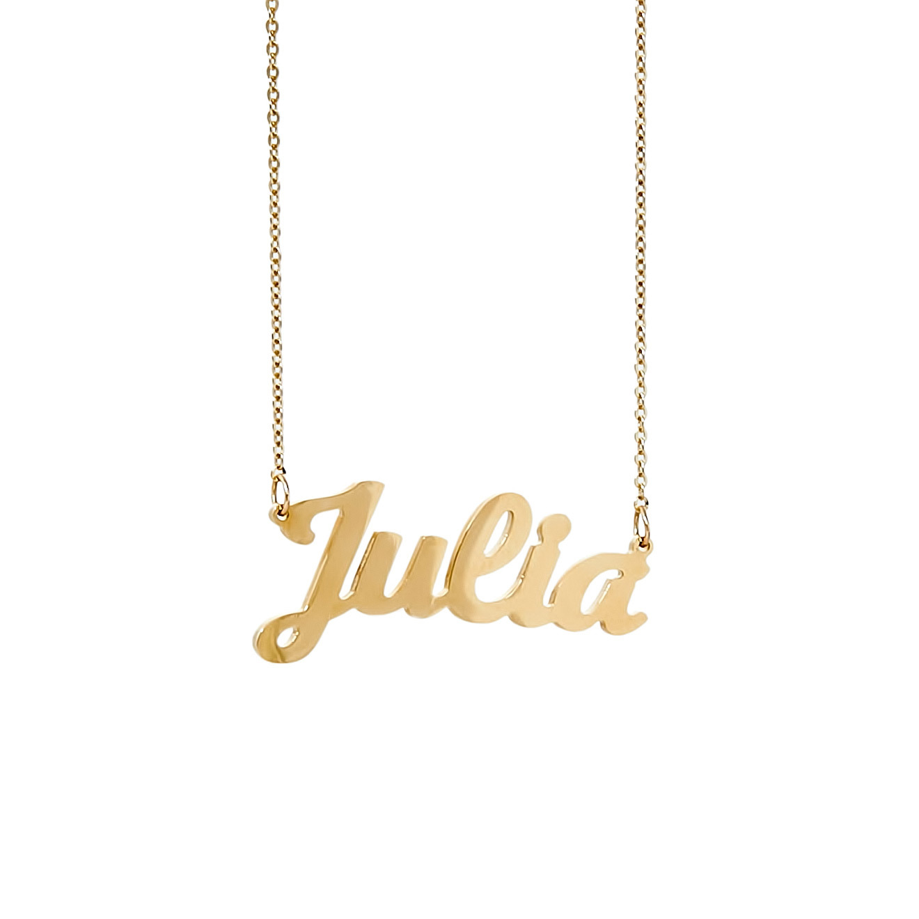 Именная подвеска из золота Julia