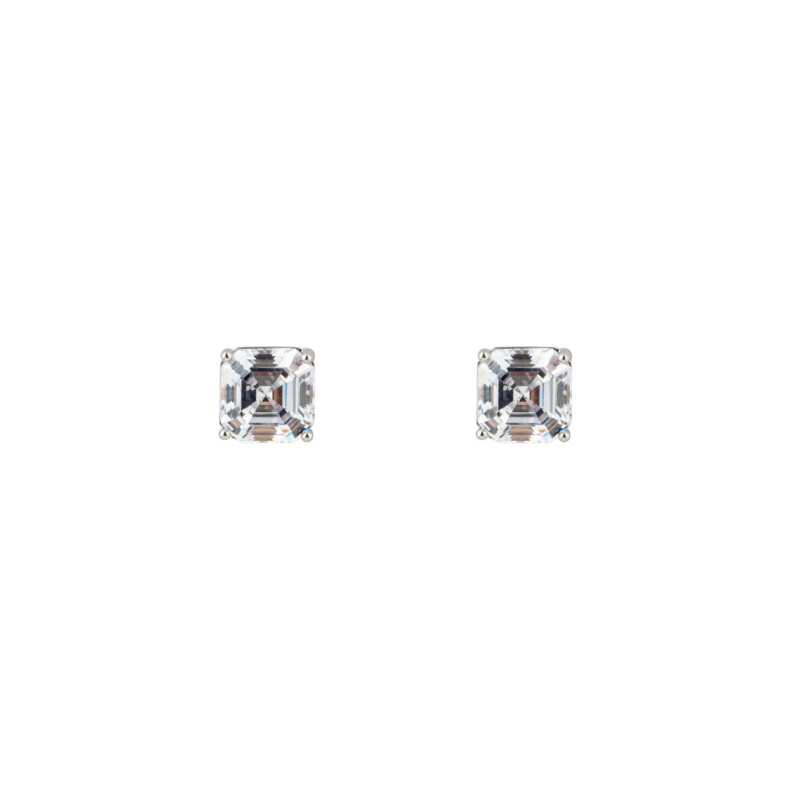 earrings with white crystals