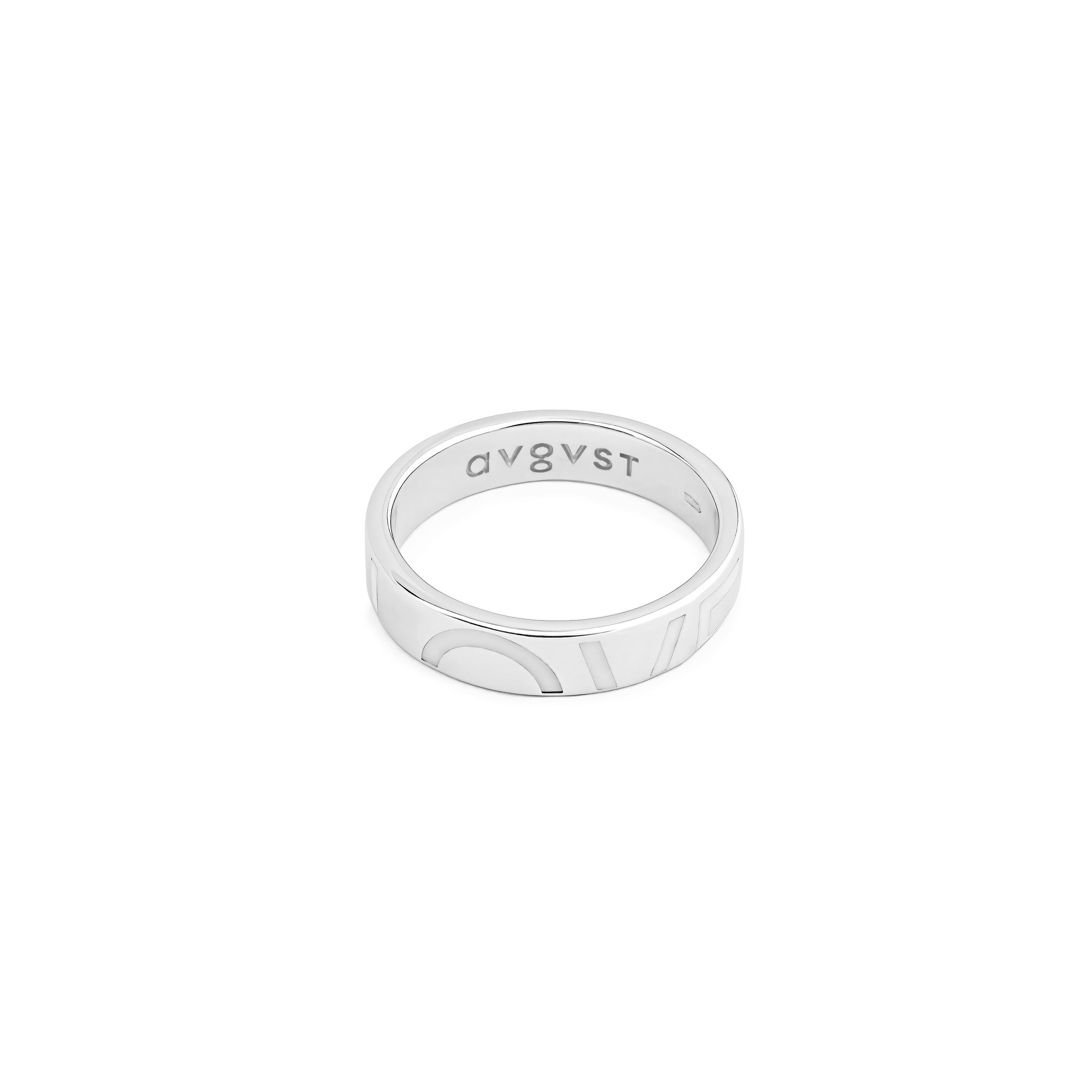 Кольцо из серебра 1 половина love белое