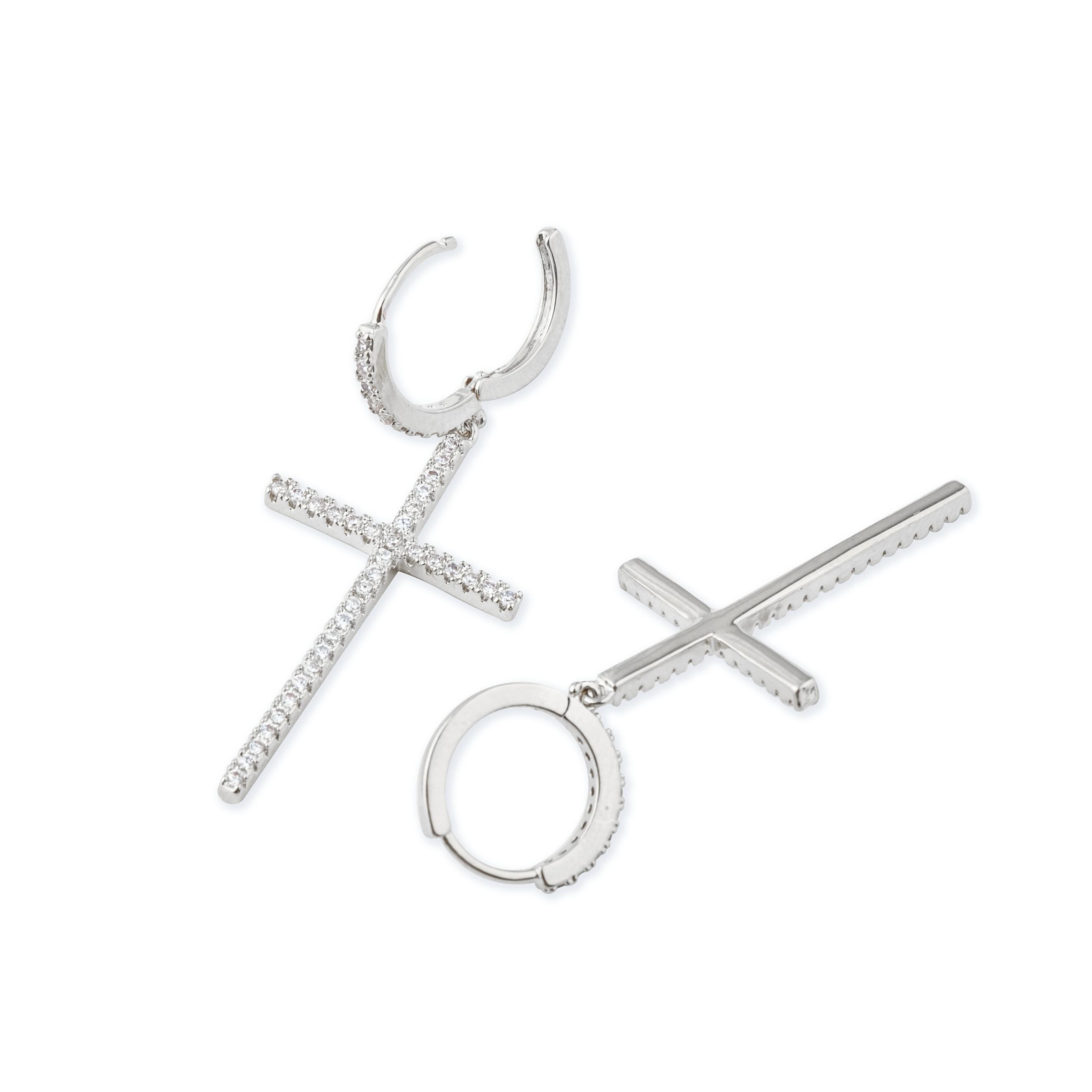 Thin Cross Earrings