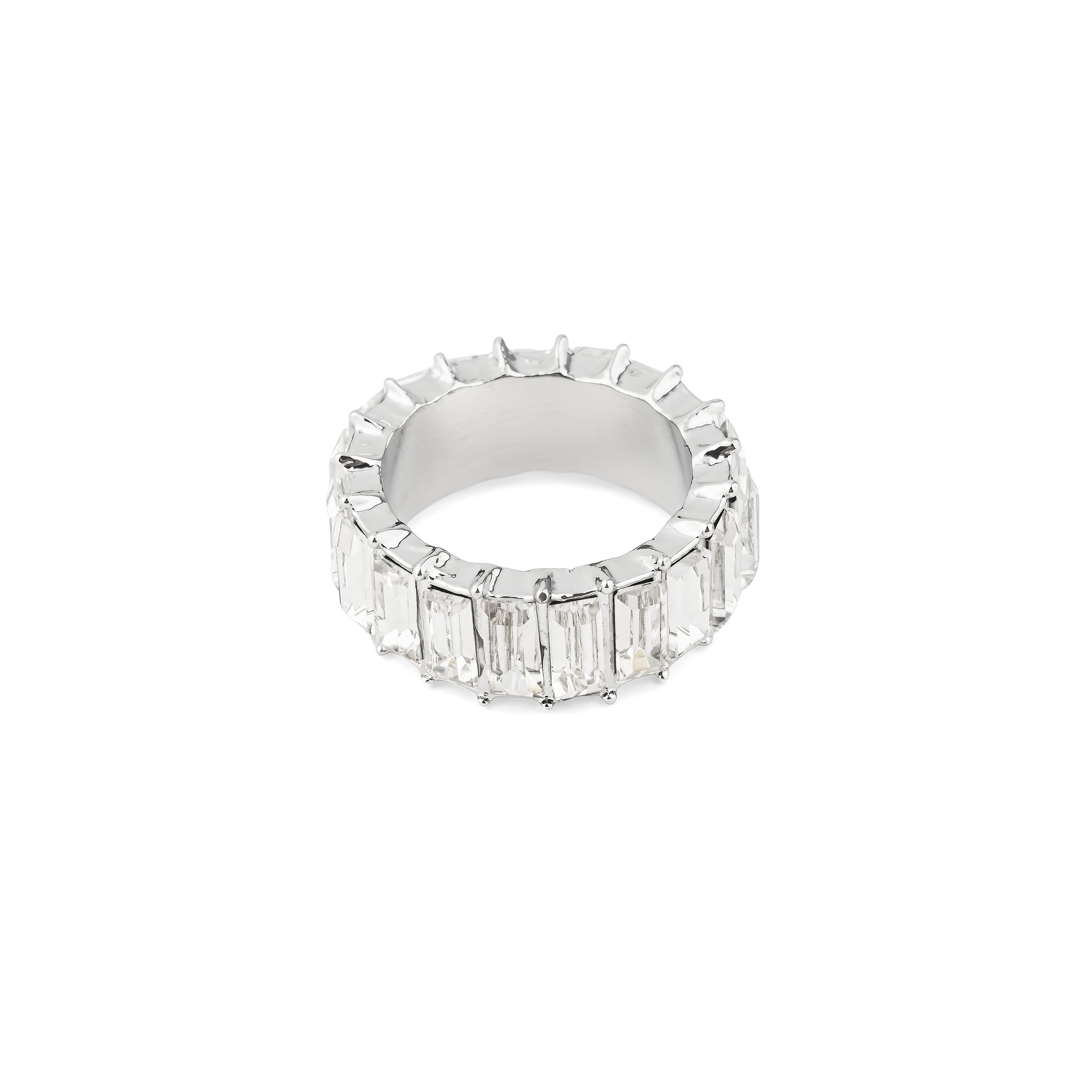 ring with white crystals