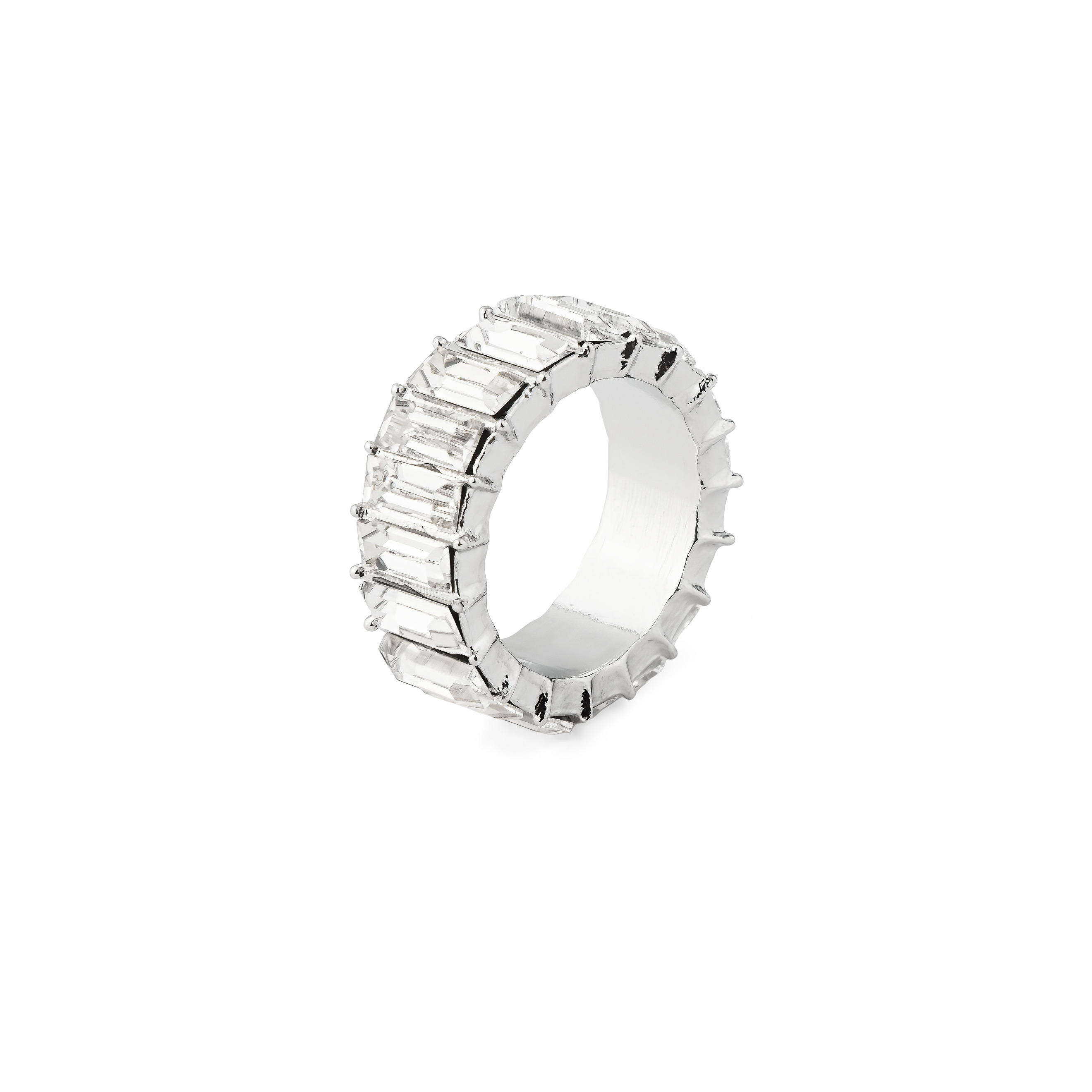 ring with white crystals