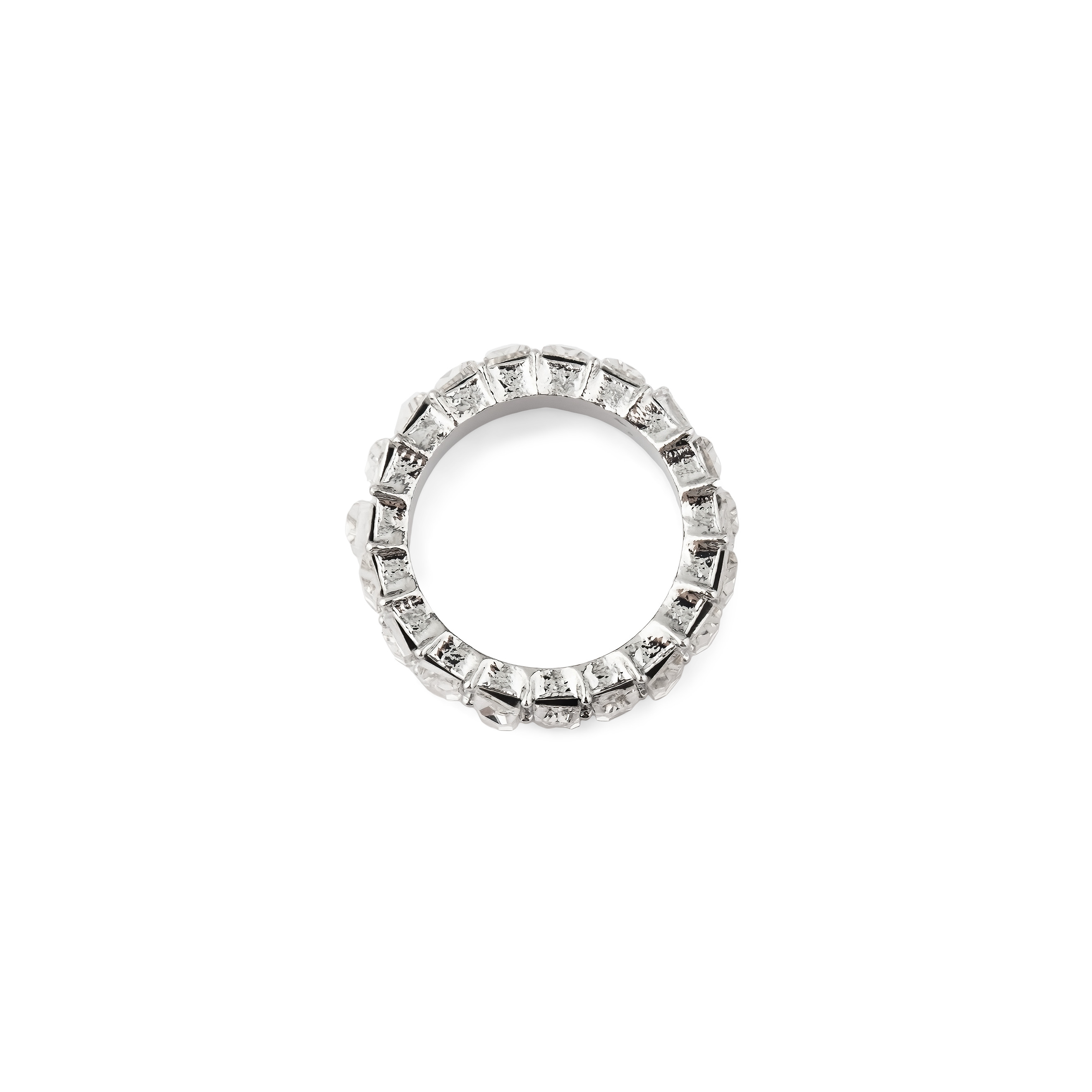 ring with white crystals