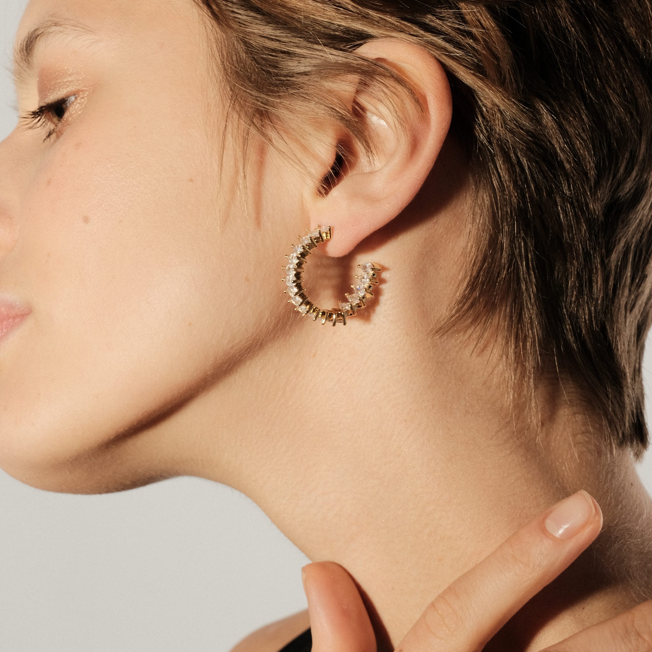 Marquise Cut pavй earrings with crystals