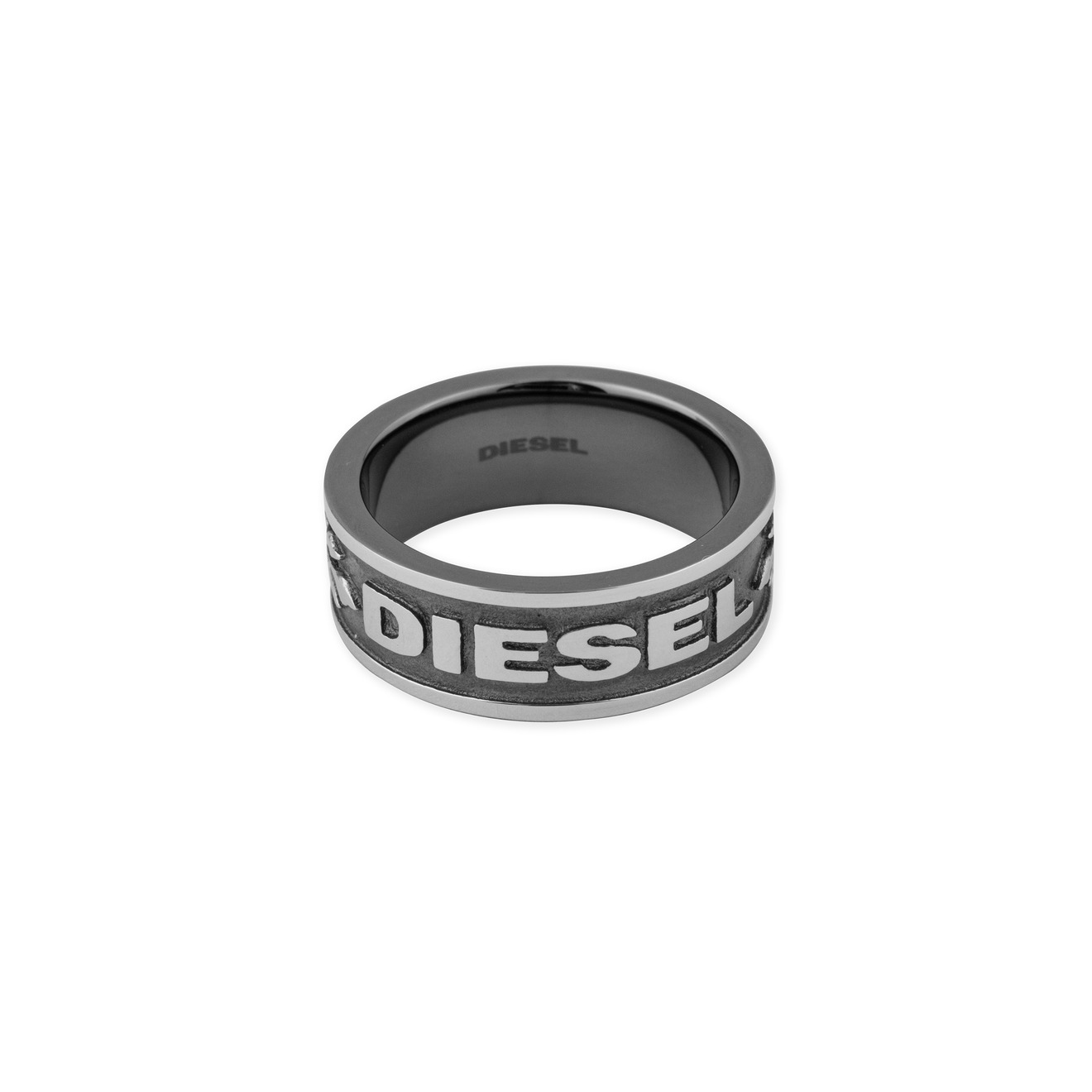 Кольца Diesel Кольцо DIESEL стальное с надписью