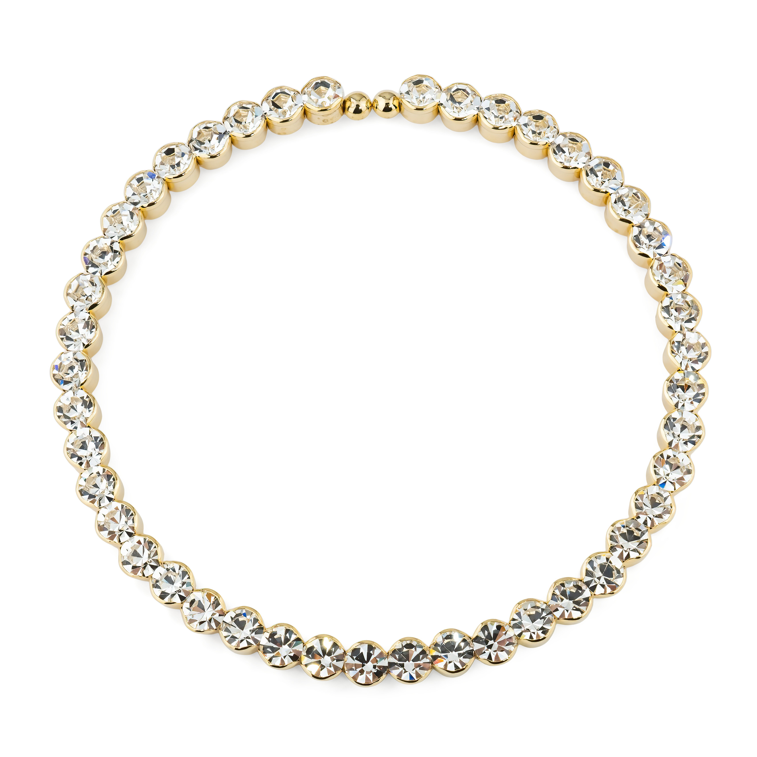 Choker with round crystals
