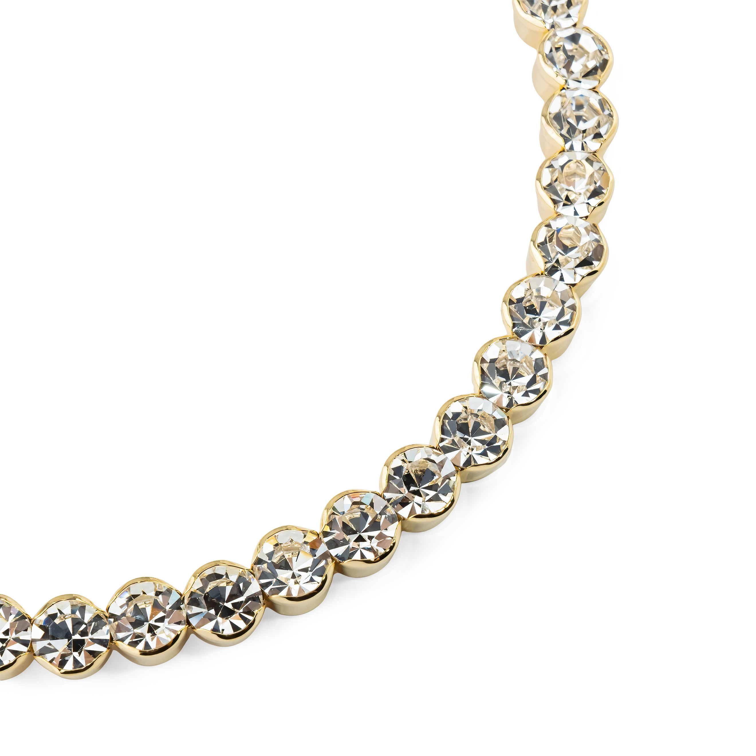 Choker with round crystals