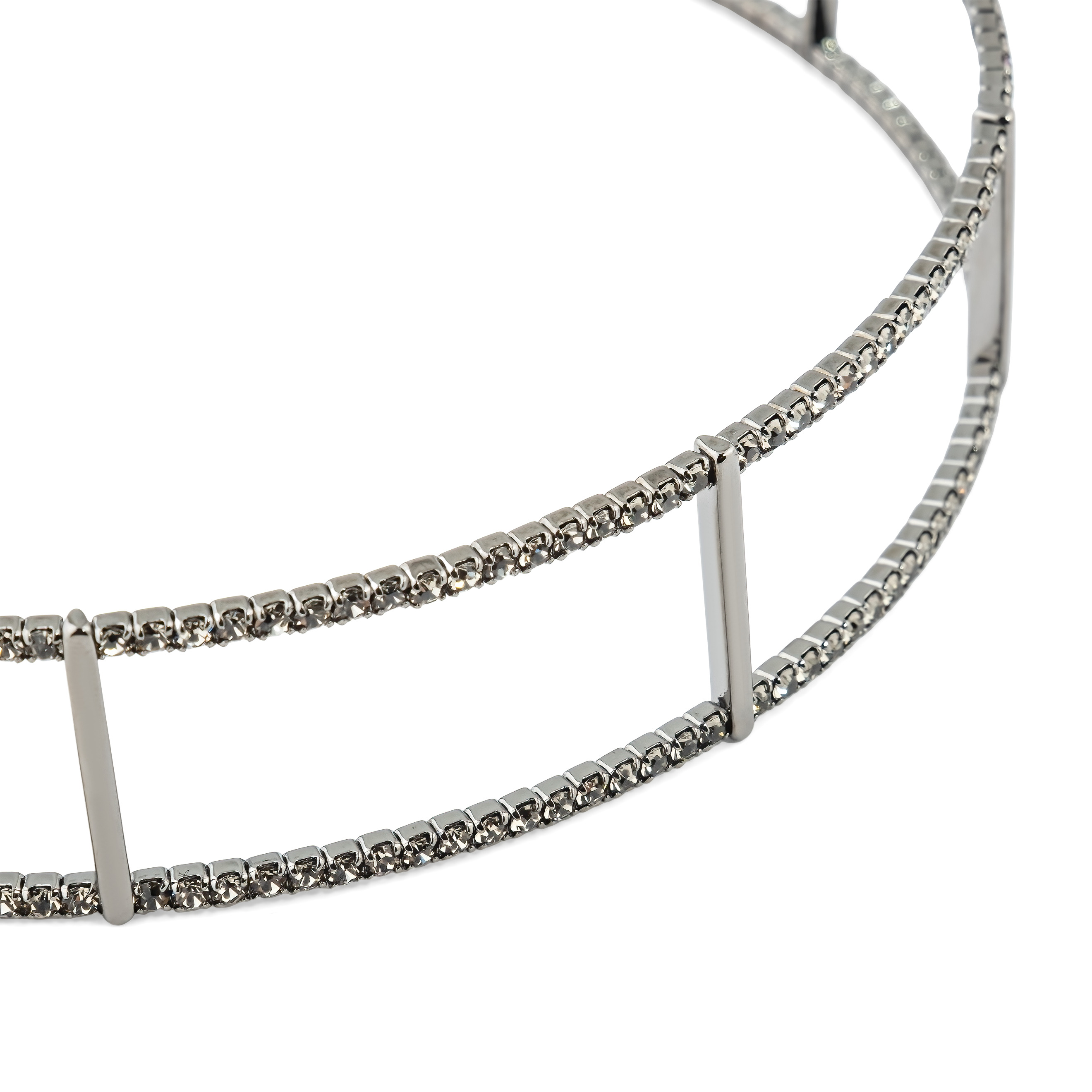 Blackened choker with crystals
